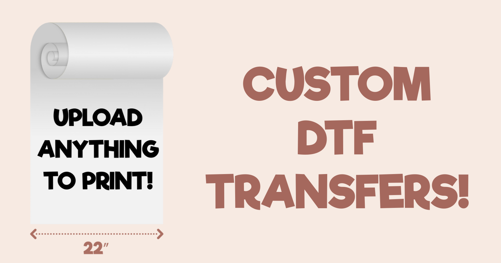 Custom DTF transfers gang sheet printed by the inch