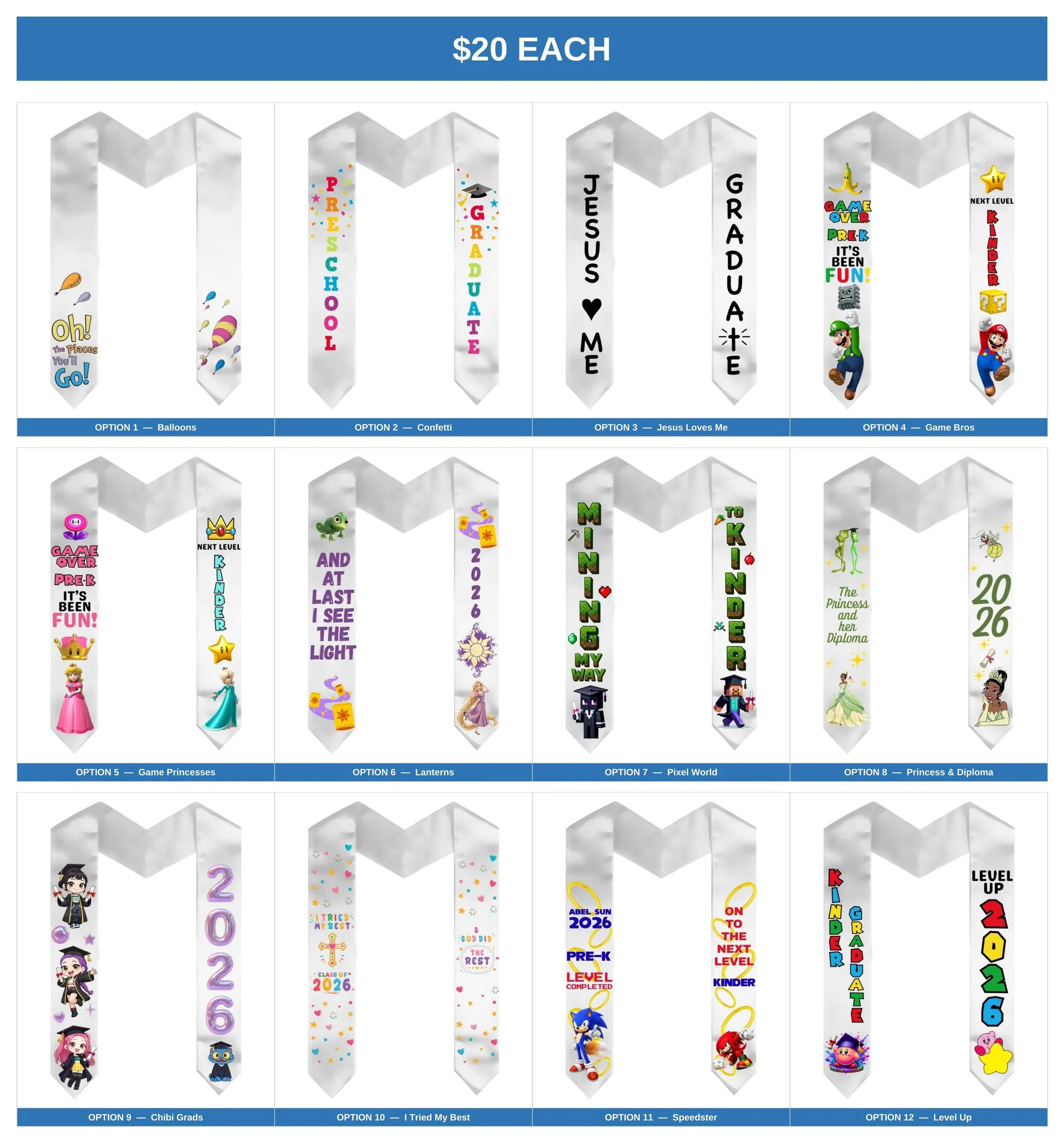 Graduation Sash - Toddler - 5th graders
