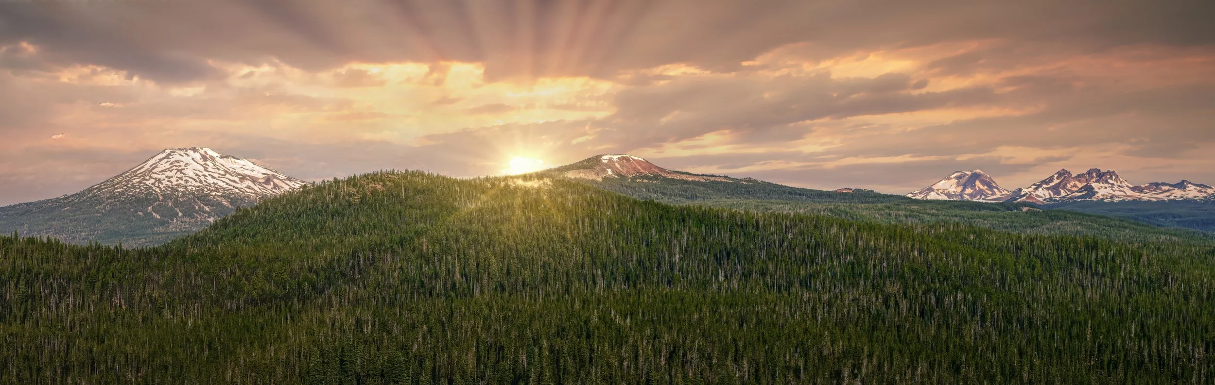 Mount Bachelor Sunset 12x36
