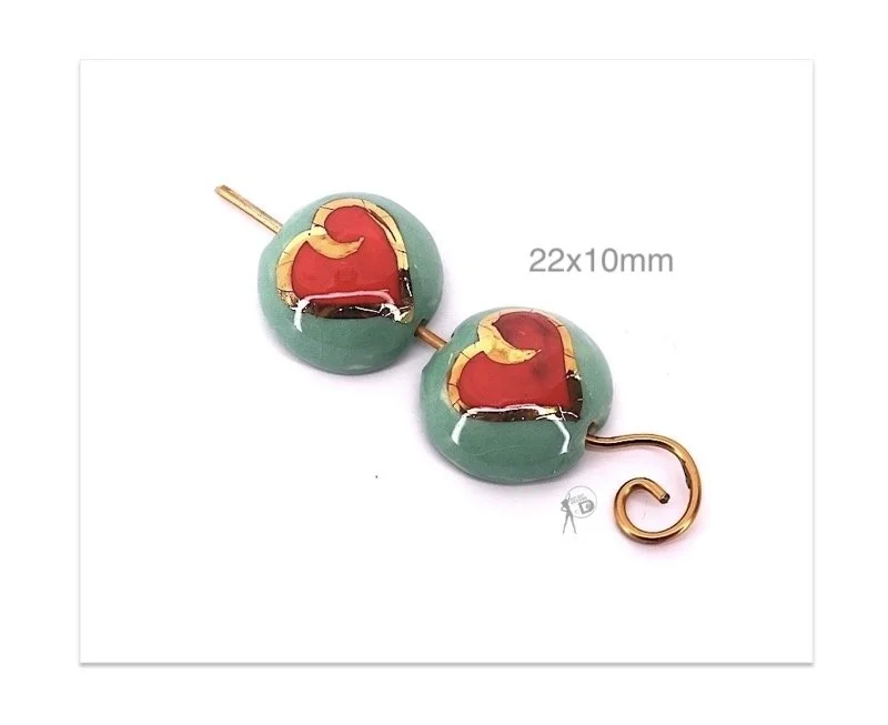 Ceramic Bead NHP3a - Pair