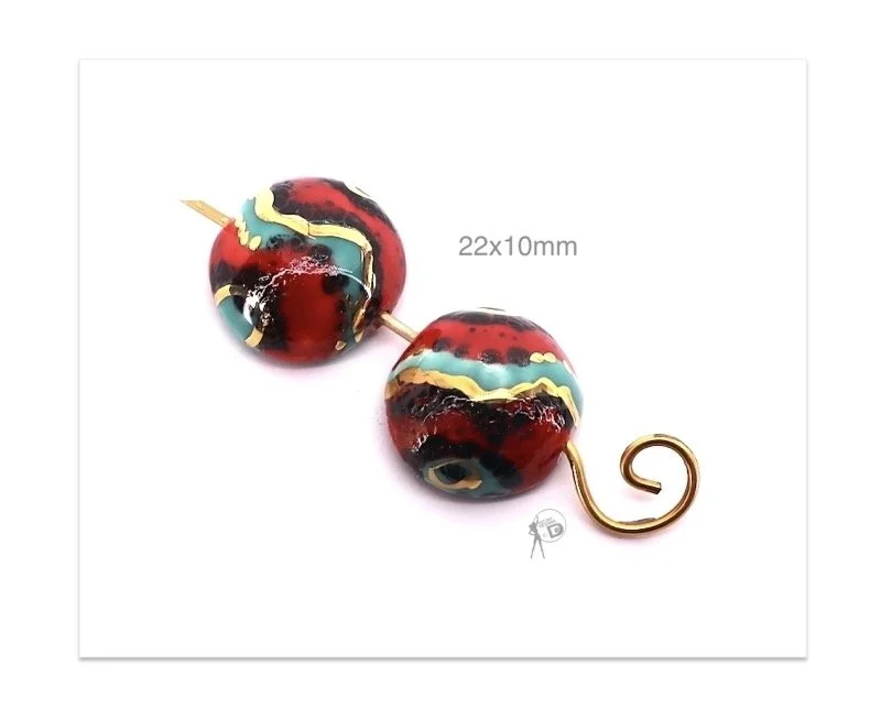 Ceramic Bead  NDDB1 - Pair
