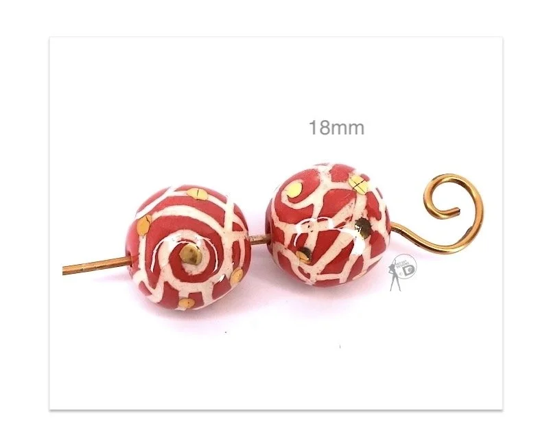 Ceramic Bead RDN10 - Pair