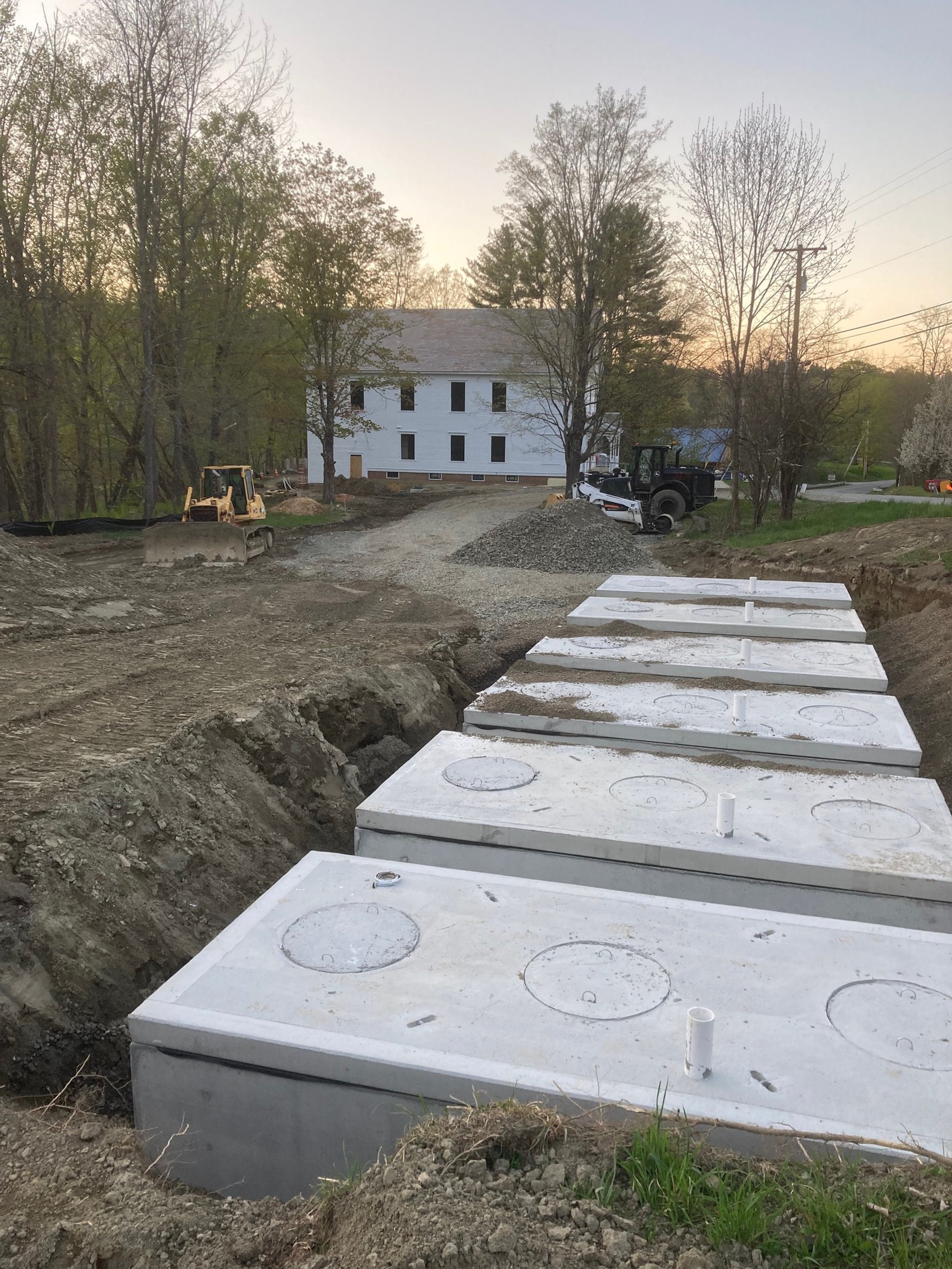 Water tanks for the new sprinkler system