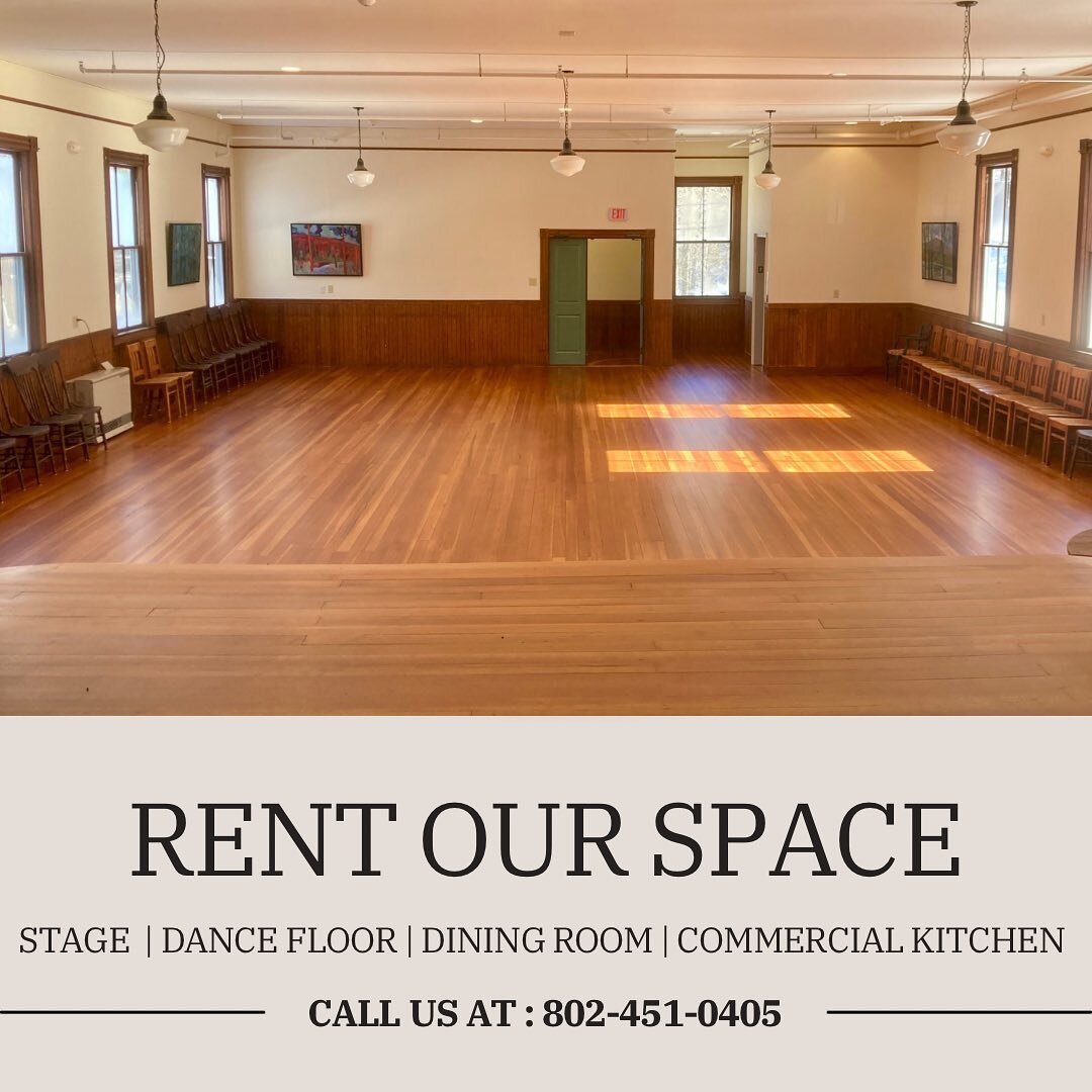 Did you know our building is available for private rentals?!

Need a space for a wedding, birthday party, performance, workshop, family gathering, dance rehearsal, or pop up dinner?! 

Our beautiful historic building has a stage, dining room, commerc