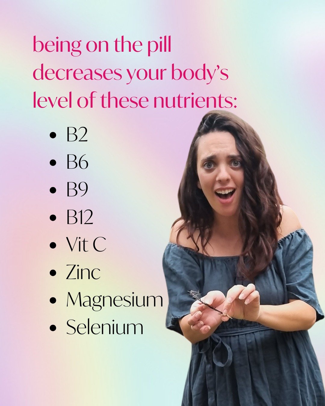 📣 let's make this more well-known info among women &amp; peeps on the pill! 📣 spread the word! 📣 nutrition matters! 📣

and: MANY medications impact your body's nutritional status, not just synthetic hormonal contraception!