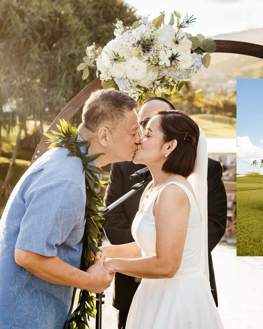 I had such a great time photographing April and Mick&rsquo;s wedding at Kapolei Golf Club here on Oahu, Hawaii. So many friends and family came together to celebrate them, witness their vows, ring exchange, and a beautiful unity ceremony. So much lov