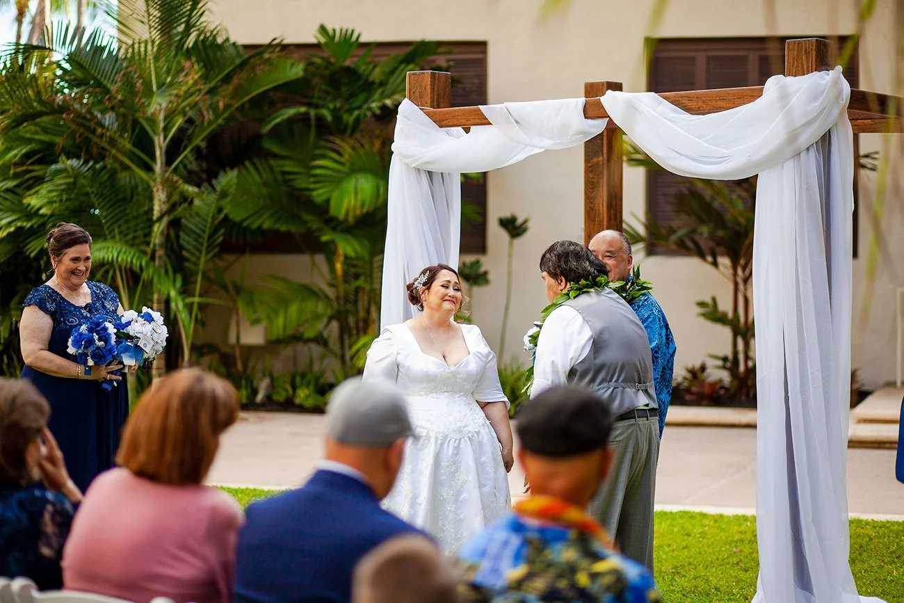 They got married at Halekulani Hotel in the heart of Waikiki.
