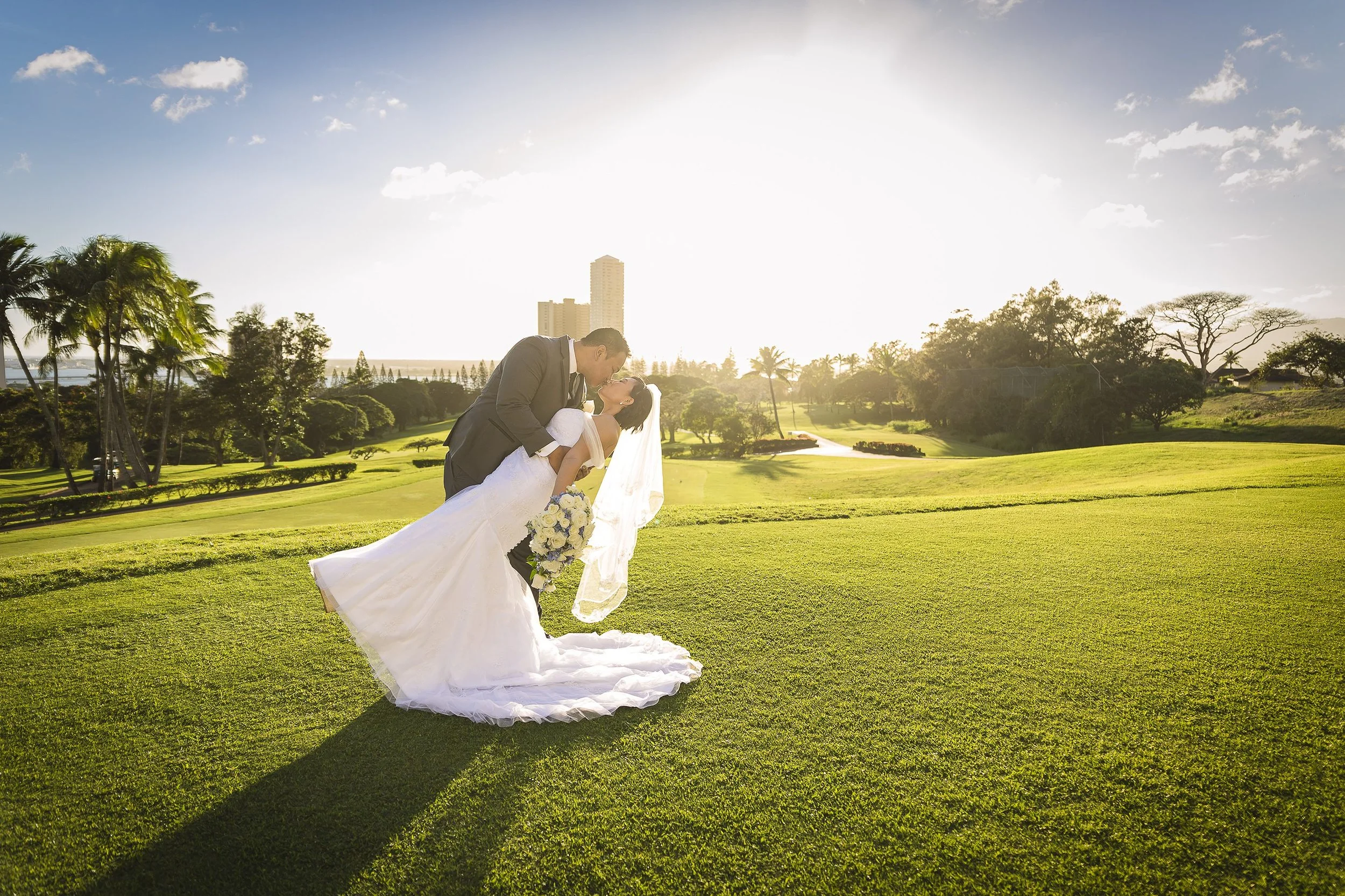 Jay and Chelsea got married at Pearl at Kalauao in Honolulu, Hawaii.