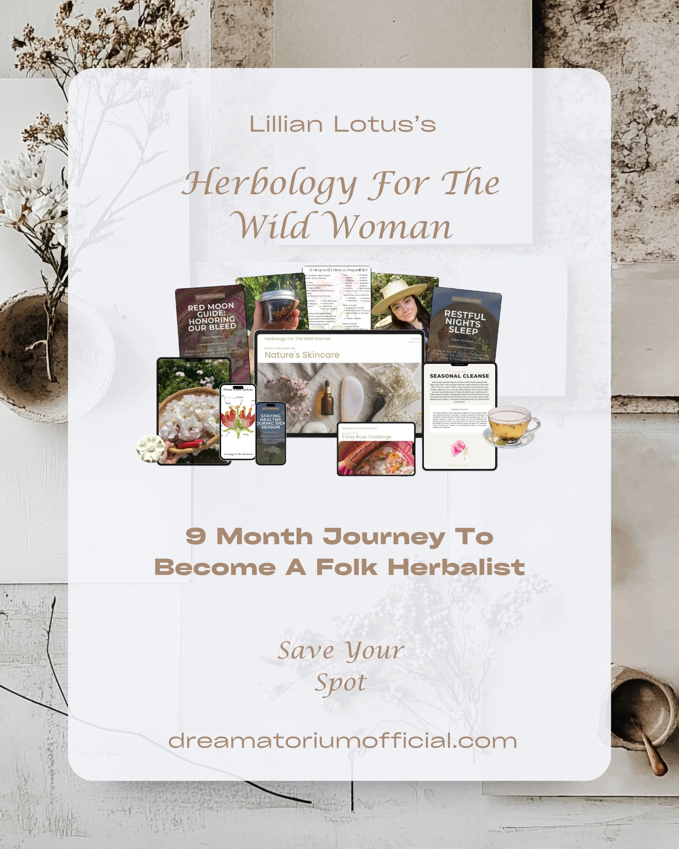 Are you ready to re-wild your life?
Join us and learn how to ethically wild craft, make herbal medicine, and transform into a folk herbalist 🙌🏻🧺🌿🌸💓✨

As an experienced herbalist, I will guide you through my tips and tricks on making medicinal f