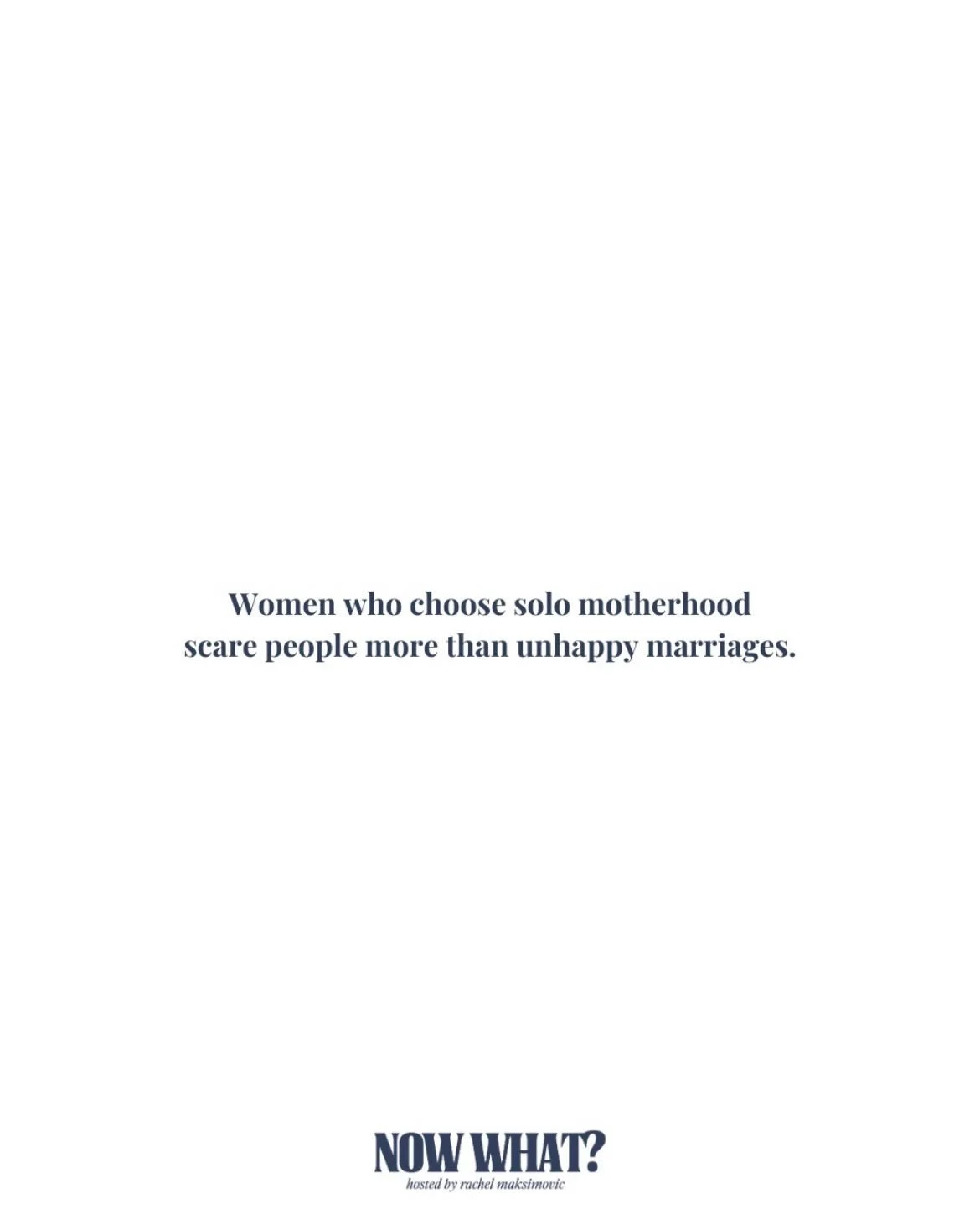 Solo motherhood by choice isn&rsquo;t a trend.
It&rsquo;s what happens when women stop outsourcing their timelines.

This conversation makes people uncomfortable for a reason.

Over the next few episodes, I&rsquo;m sitting down with incredible solo m