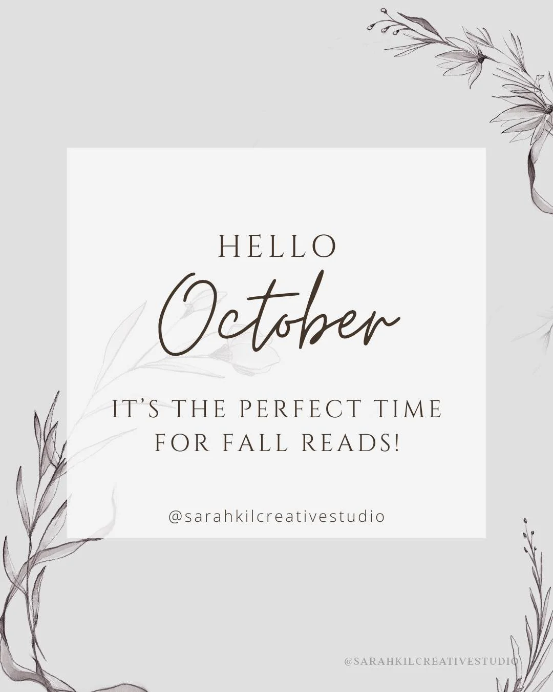 Hello October! 🎃

QOTD: Do you prefer spooky and cutesy fall reads? 

&bull; Romance Readers &bull; Anticipated Reads &bull; Bookish Post &bull;

#helloseptember #bookworm