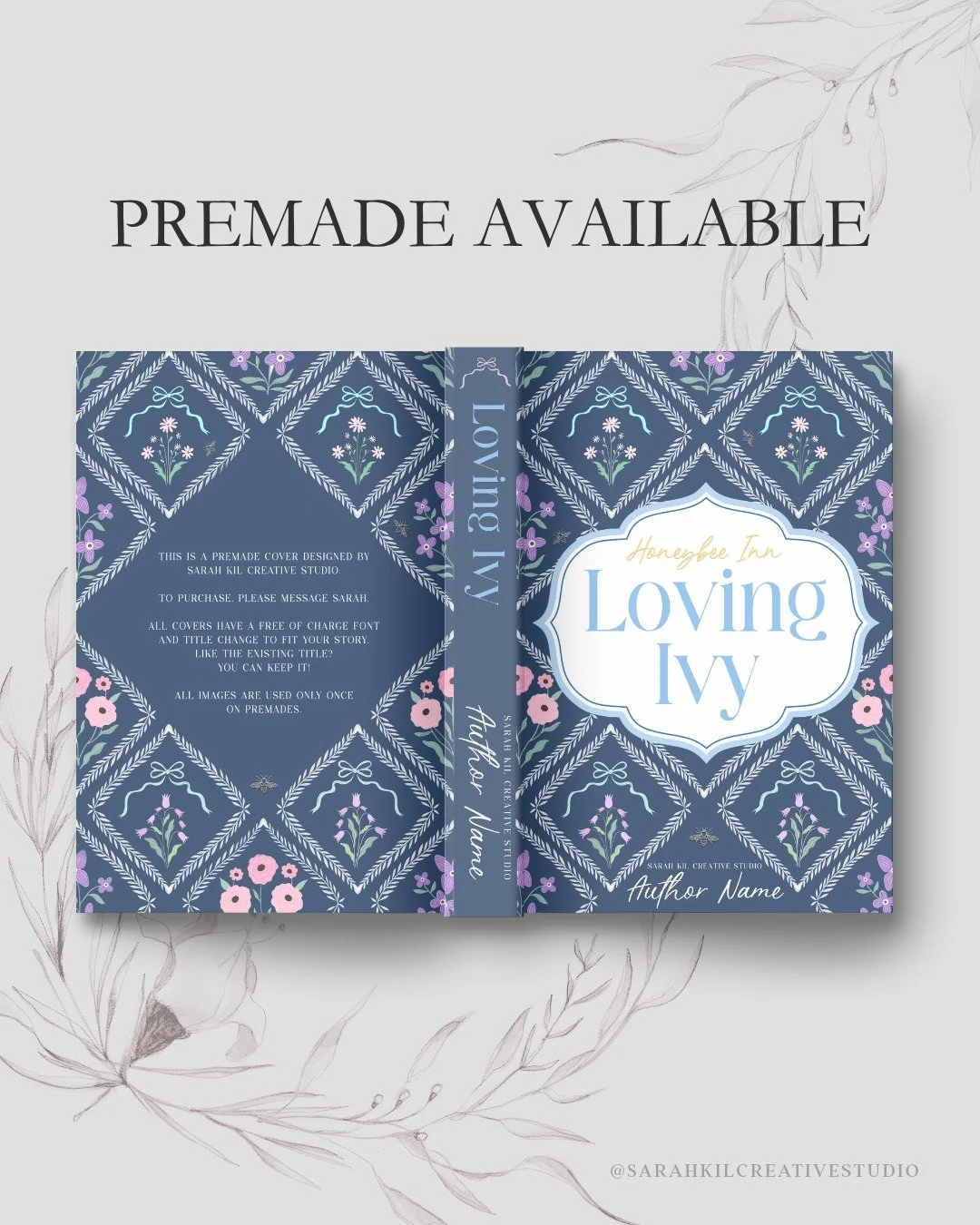 Premade: Loving Ivy
Status: AVAILABLE

DM or comment below to claim if interested 🤍

Premade comes with 1 full wrap, ebook files &amp; title PNG. Title, Author Name, and Tagline (if available) can be updated once purchased. Add ons are available at 