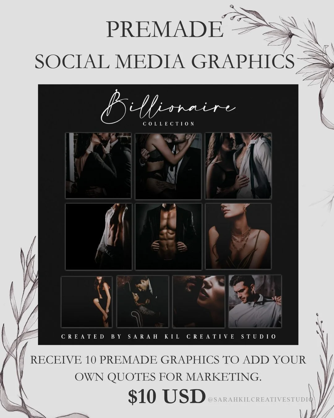 PREMADE SOCIAL MEDIA COLLECTIONS: Billionaire

Status: Available

Looking to elevate your graphics! I have social media collections available on my website.

Grab here https://www.sarahkilcreativestudio.com/social-media-collections

#sarahkilcreative
