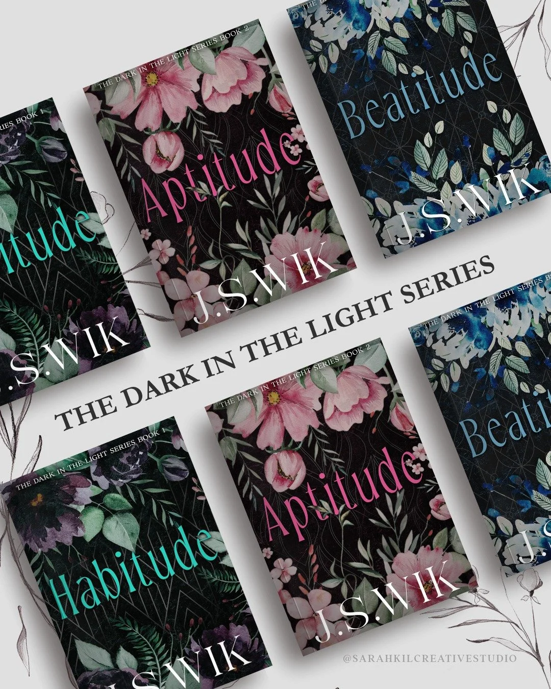 The Dark in the Light Series by JS Wik

#sarahkilcreativestudio #bookcoversbysarahkil 

book covers, book cover designer, premade book cover, romance readers, romance authors, indie authors, graphic designer, book cover, pretty book covers, graphic d