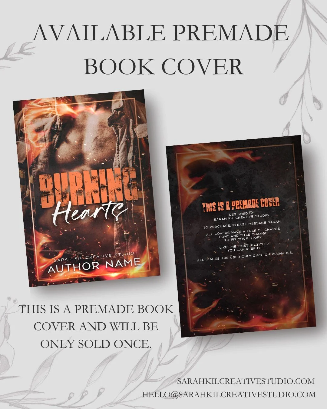 Day 24: Frame

Premade: Burning Hearts
Status: AVAILABLE

DM or comment below to claim if interested 🤍

Premade comes with 1 full wrap, ebook files &amp; title PNG. Title, Author Name, and Tagline (if available) can be updated once purchased. Add on
