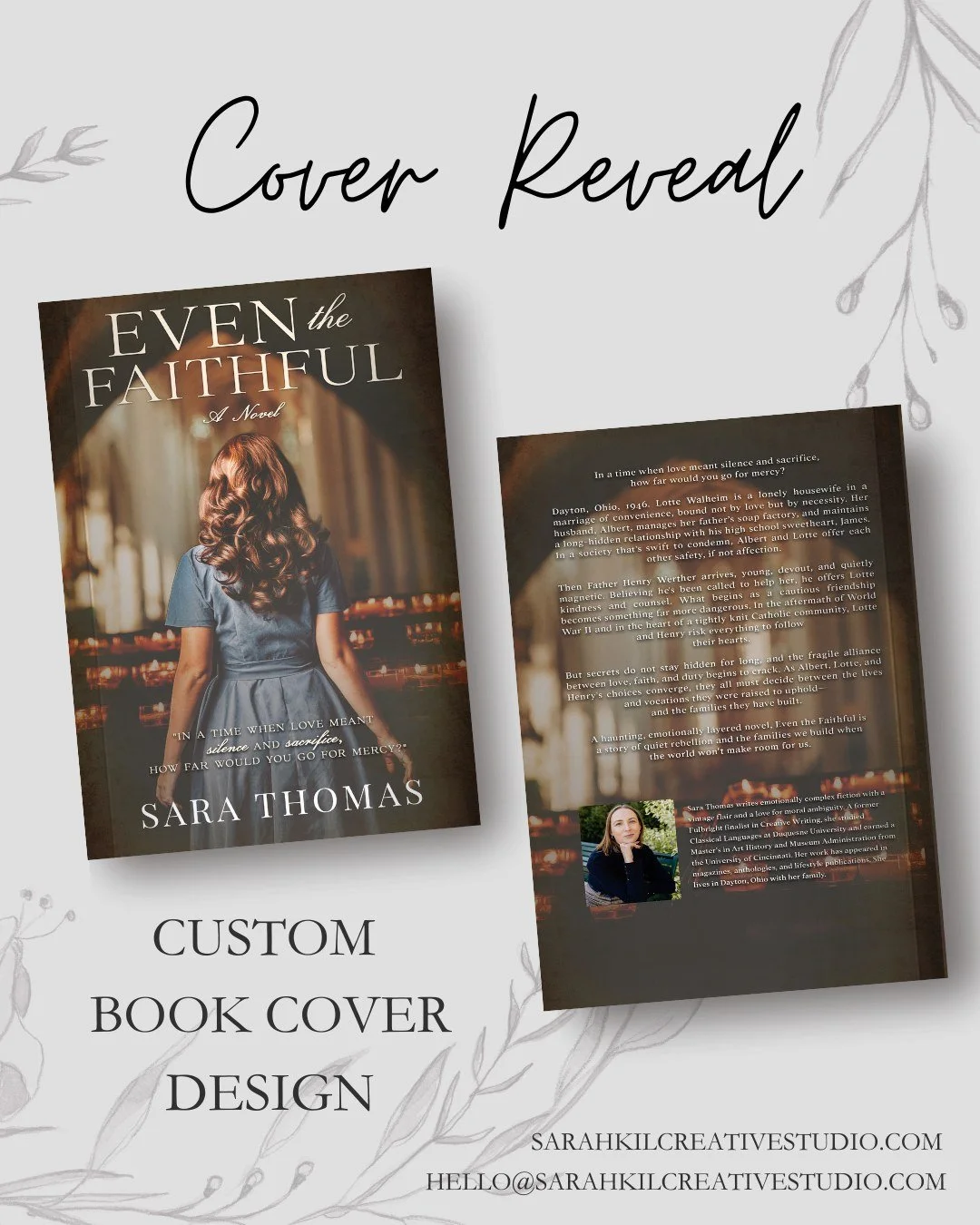 COVER REVEAL 

I loved creating this historical fiction cover for @sarathomasauthor !

Even the Faithful releases February 2026.

🏷 cover reveal, graphic artist, book cover designer, historical romance #coverreveal