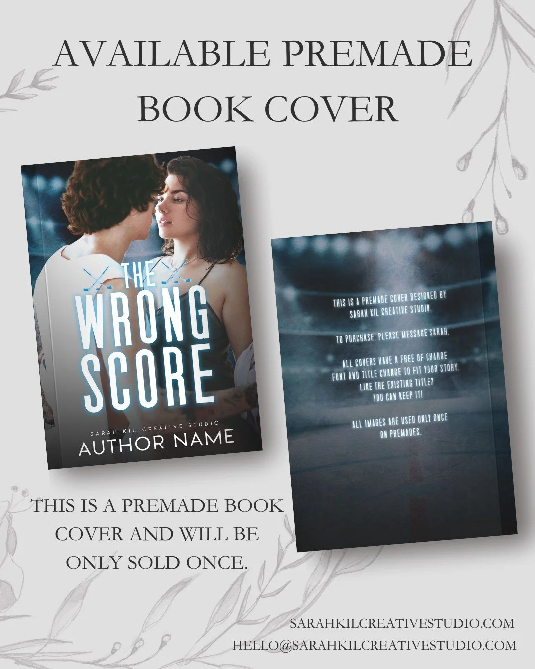 Premade Book Cover: The Wrong Score
Status: AVAILABLE

DM or comment below to claim if interested 🤍

Premade book covers come with 1 full wrap, ebook files &amp; title PNG. Title, Author Name, and Tagline (if available) can be updated once purchased