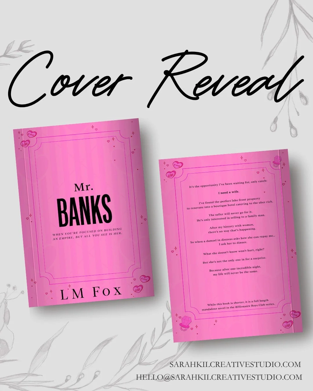 Happy Cover Reveal @lmfoxromance 💞

Mr. Banks
The Billionaire Boys Club
Releases January 29, 2026

When you&rsquo;re focused on building an empire, but all you see is her.

It&rsquo;s the opportunity I&rsquo;ve been waiting for,
only catch: I need a