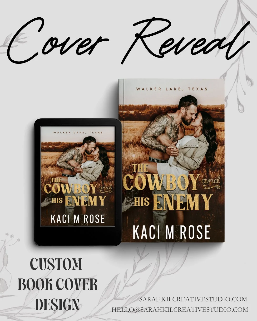 𝑪𝑶𝑽𝑬𝑹 𝑹𝑬𝑽𝑬𝑨𝑳- 𝑻𝑯𝑬 𝑪𝑶𝑾𝑩𝑶𝒀 𝑨𝑵𝑫 𝑯𝑰𝑺 𝑬𝑵𝑬𝑴𝒀!

Cover Designer: Sarah Kil
Models: Stephen Murphy &amp; Katy Nemeth
Photographer: Jane Ashley Converse
Pre-order your copy now - releasing March 24th: https://geni.us/CowboyEnemy