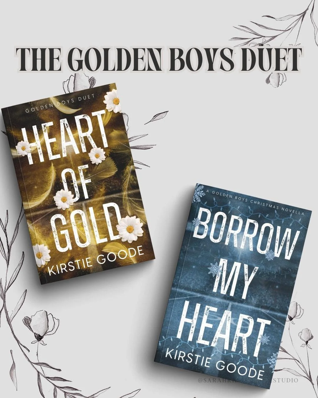 Sports Romance Lovers!

Check out The Golden Boys Duet by Kirstie Goode

book covers | book cover designer | graphic designer | book cover | pretty book covers | booksta | romance covers | graphic designer | sports romance |  sarahkilcreativestudio #