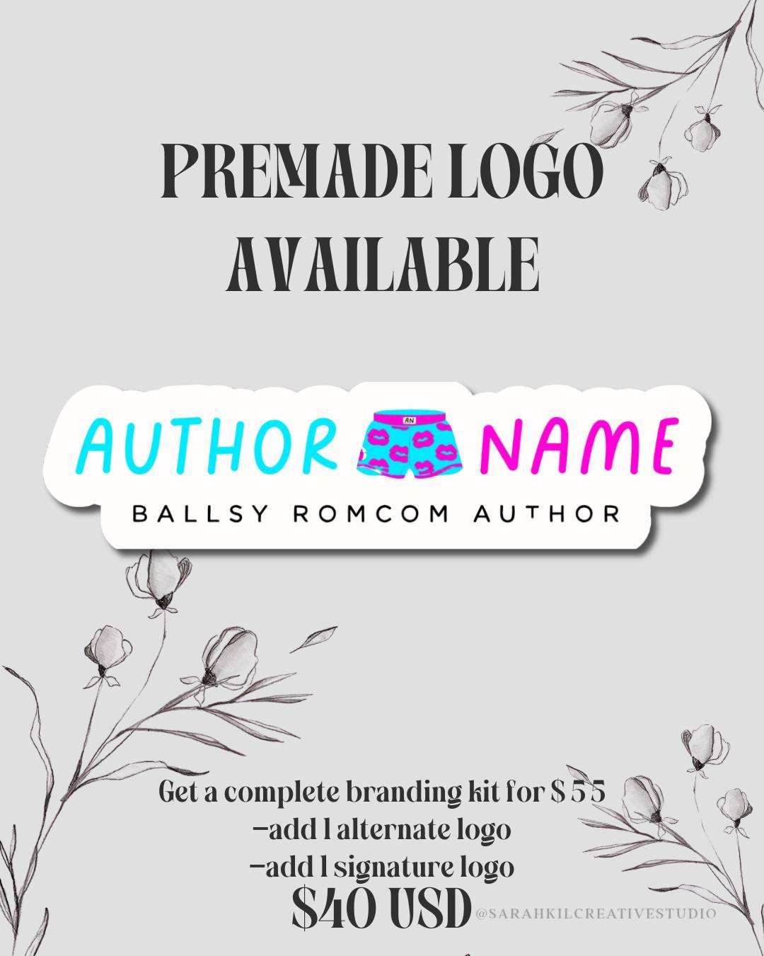 PREMADE AUTHOR LOGO: Boxers
Status: Available

You can grab this logo on my website or DM me .

If you are looking for a logo design, feel free to message me! I'd love to work with you.

[premade logo, logo designer, romance readers, romance authors,