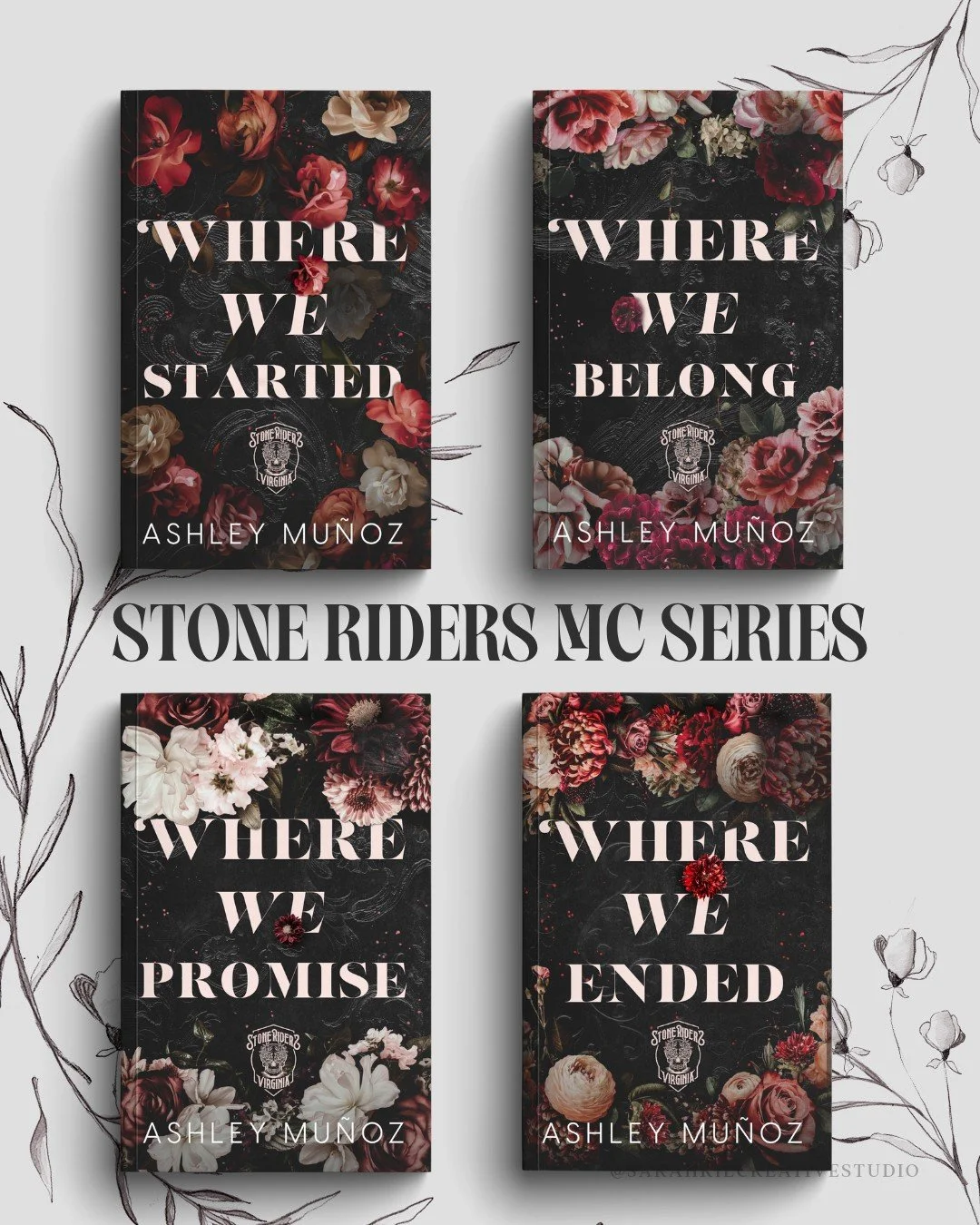 I love creating and collecting special edition book covers! 

Check out these Special Edition Covers for Stone Riders MC Series by Ashley Munoz

book covers | book cover designer | graphic designer | book cover | pretty book covers | booksta | romanc