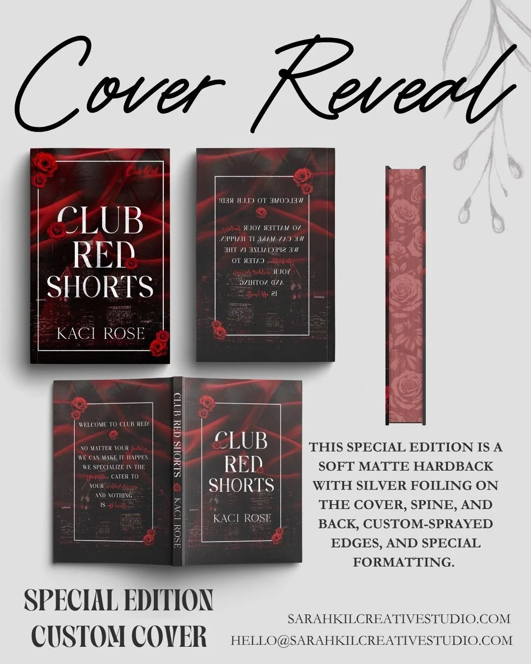 Happy Cover Reveal @kaciroseauthor 🖤

This is a SIGNED 6x9 hardcover special edition of the Club Red Chicago novella books. There are the 4 Club Red novellas plus a bonus novella side story. All bonus scenes are included as well as special chapter h