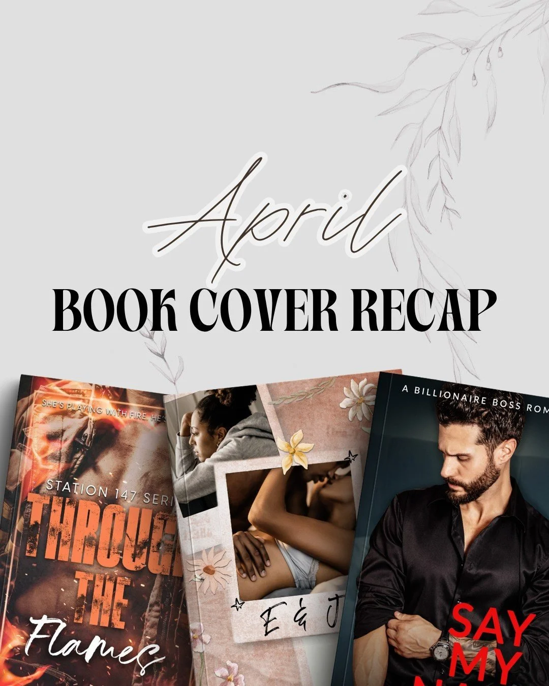 April Book Designs Cover Recap 🌷

3 Cover Reveal this month and more to come next :)