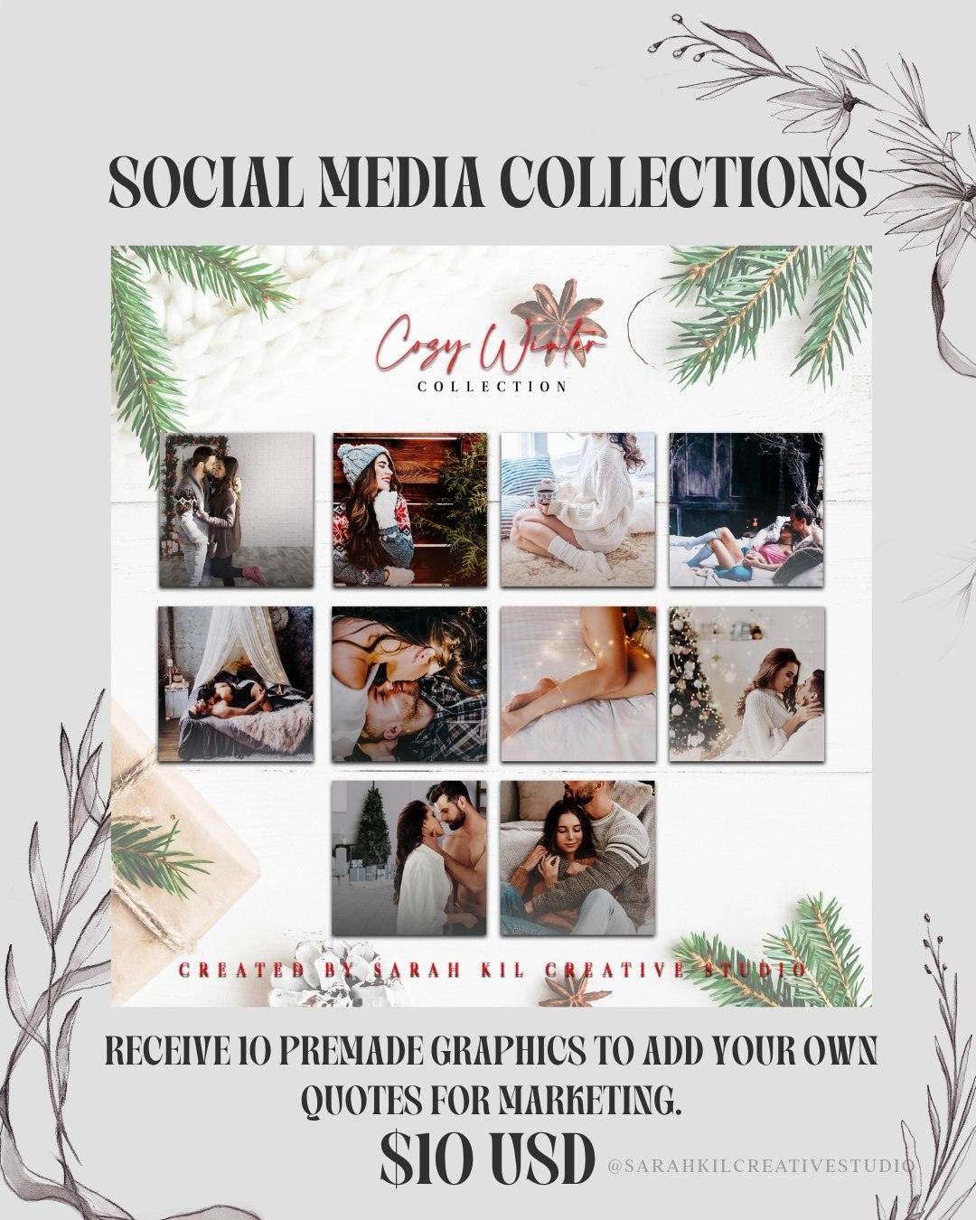 SOCIAL MEDIA COLLECTIONS: Cozy Winter

Looking to elevate your graphics! I have social media collections available on my website.

Grab here https://www.sarahkilcreativestudio.com/social-media-collections