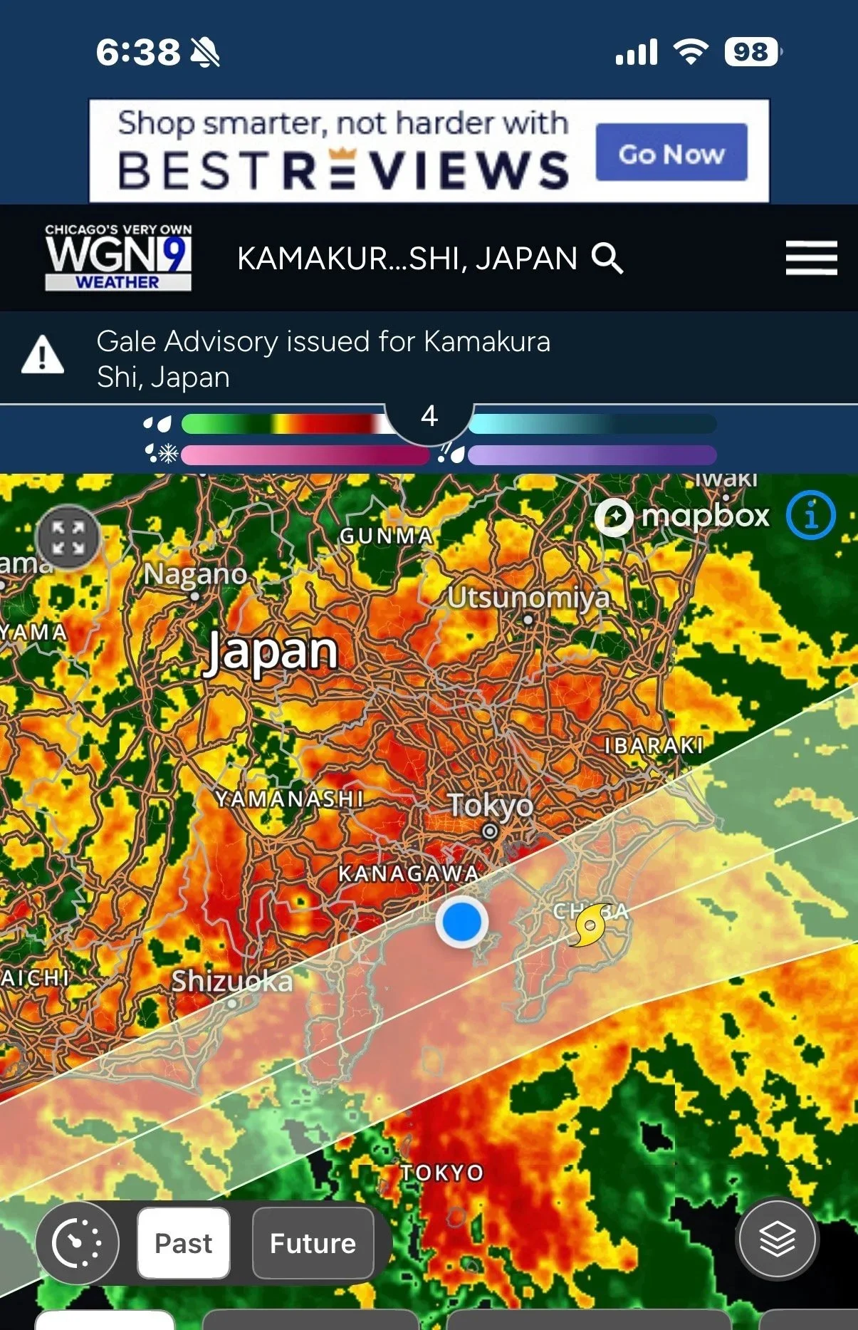 06.03.26 - Typhoon Jangmi.  First Typhoon of the Season.  Lot's of rain.  Quick pass.  Wind not bad.