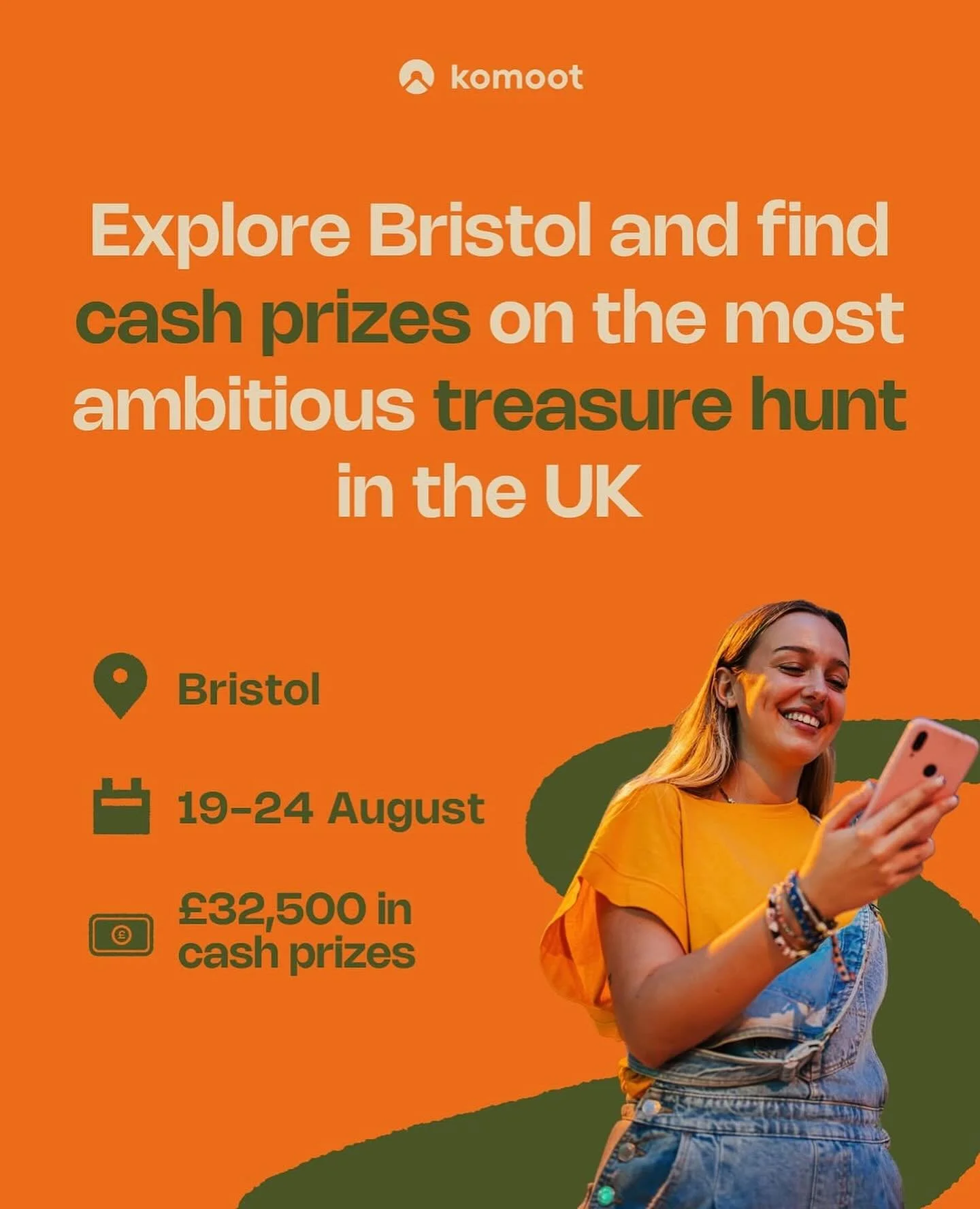 Starting Tuesday, join us for the @komoot_treasurehunt 

They&rsquo;re hiding &pound;32,500 along komoot routes in Bristol. Not even kidding!!!

Will you be the first to find a cash prize?

Head to their instagram page or the link in our bio to find 