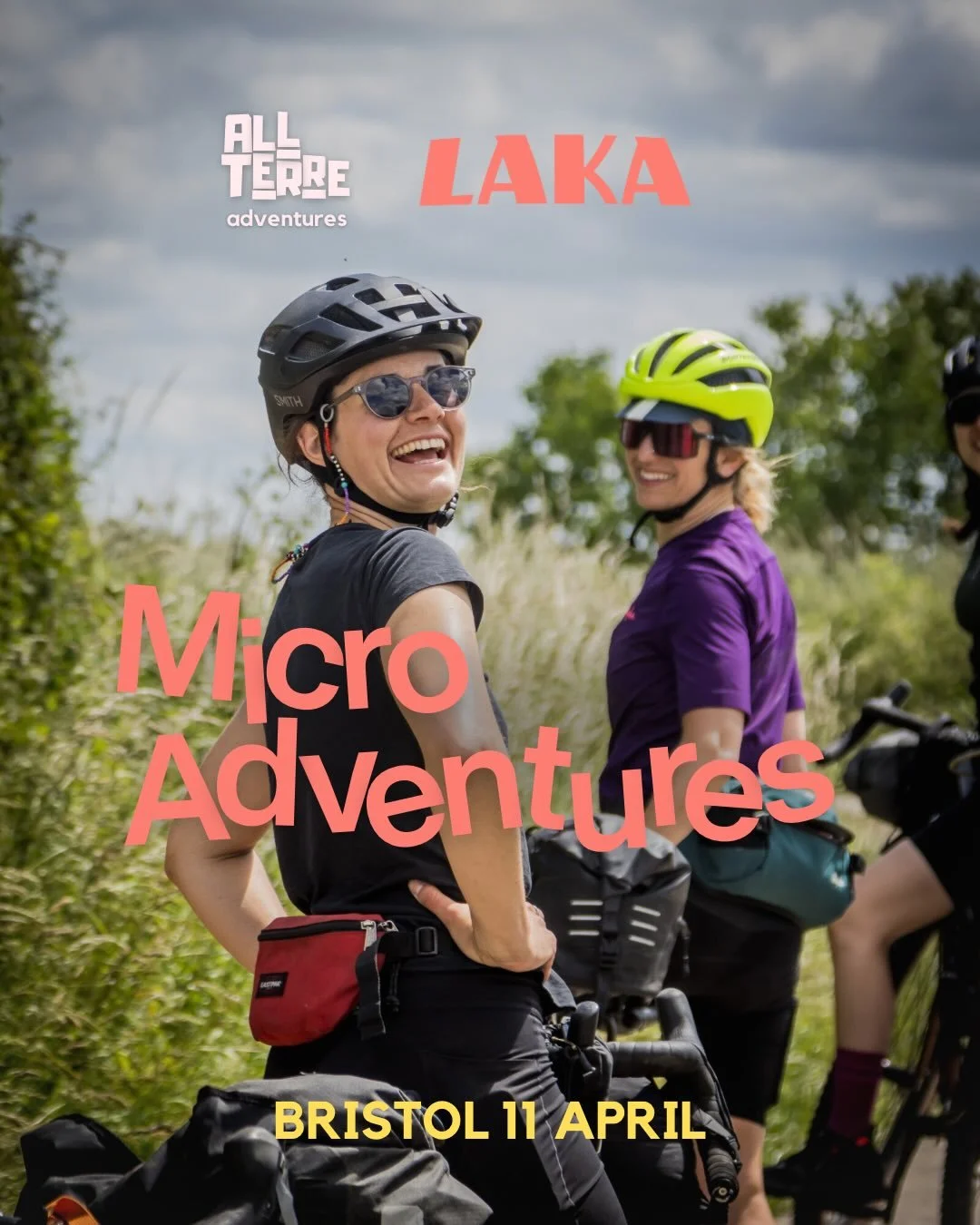 ☀️ Ready for some of the best gravel? 
Better be in Bristol on 11 April for All Terre x Laka MicroAdventure! 💖🧡💖🧡

We&rsquo;ll be starting the day with treats @boona_boona_coffee_roasters to make sure you&rsquo;re ready to ride. ☕️🍰

Roll out on