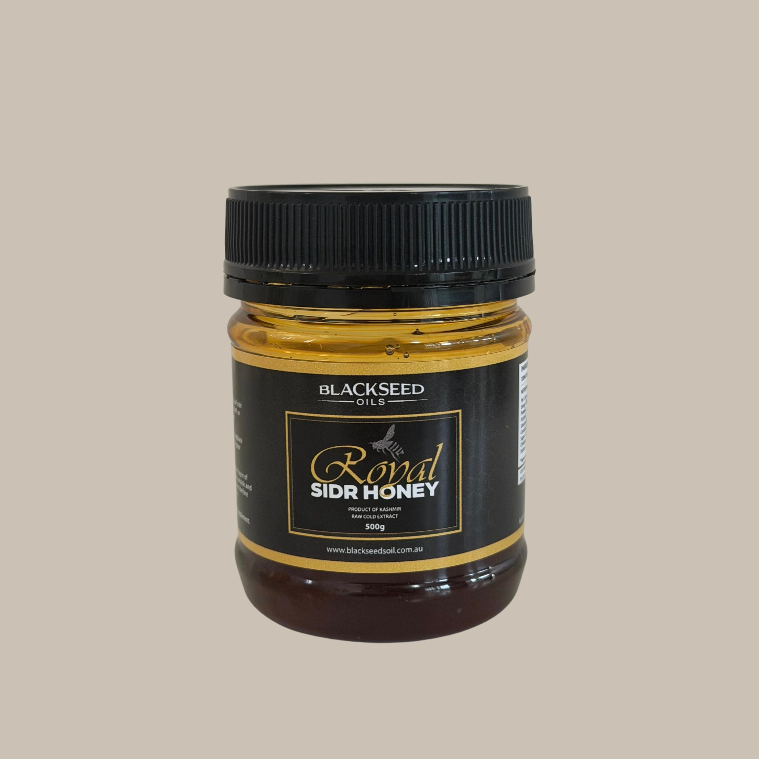 250g Royal Sidr Honey from Kashmir on a neutral background