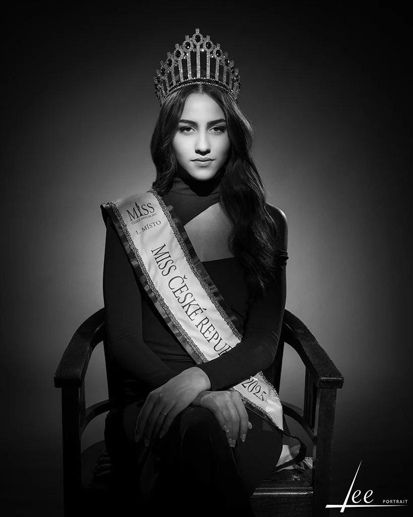 Prestižní černobílý portrét Miss České republiky