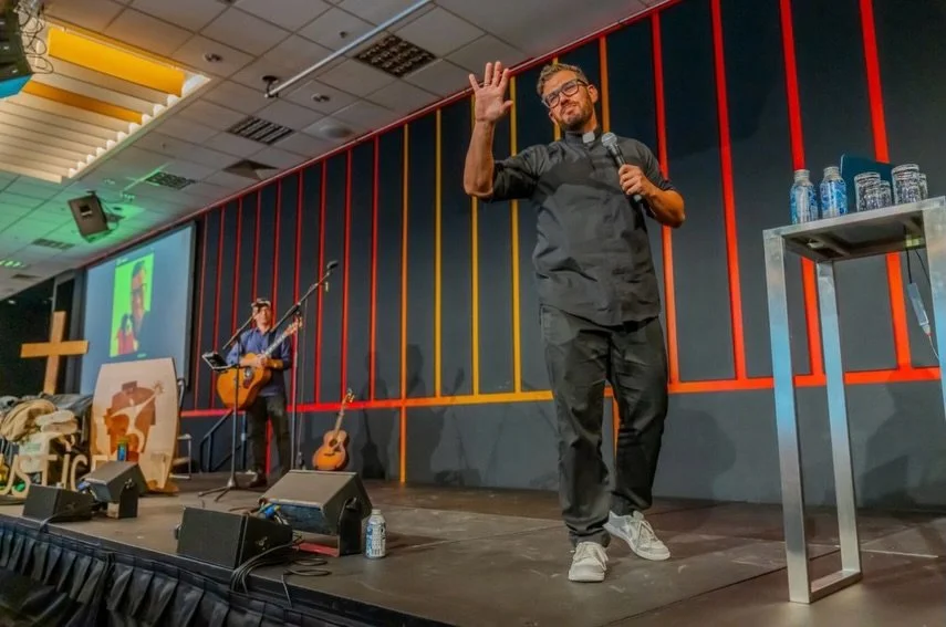 450 Brisbane Catholic Education Office staff last week.

As a new year begins, I never imagined I would be speaking into rooms of teachers and leaders, and at times even bishops and cardinals.

We spoke about Jesus, silence, and returning to the deep