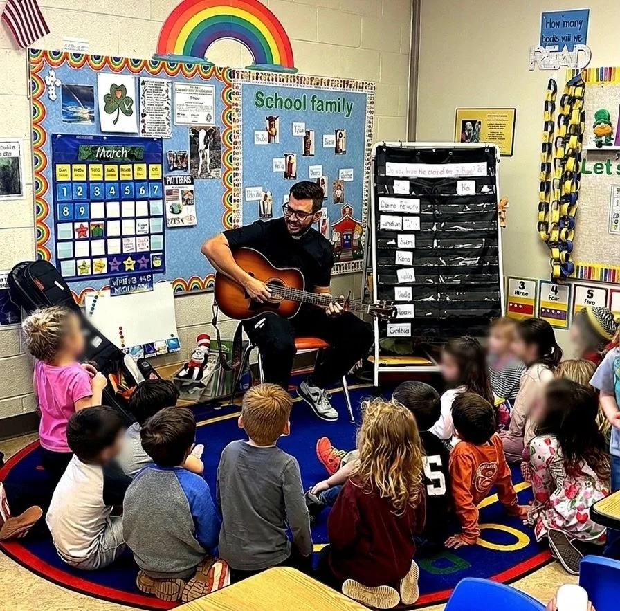 The last few days have been full, spending time with teenagers and offering spiritual formation in a beautiful parish community.

But one of my highlights was this moment. Sitting with these children, singing together, and being reminded of the simpl