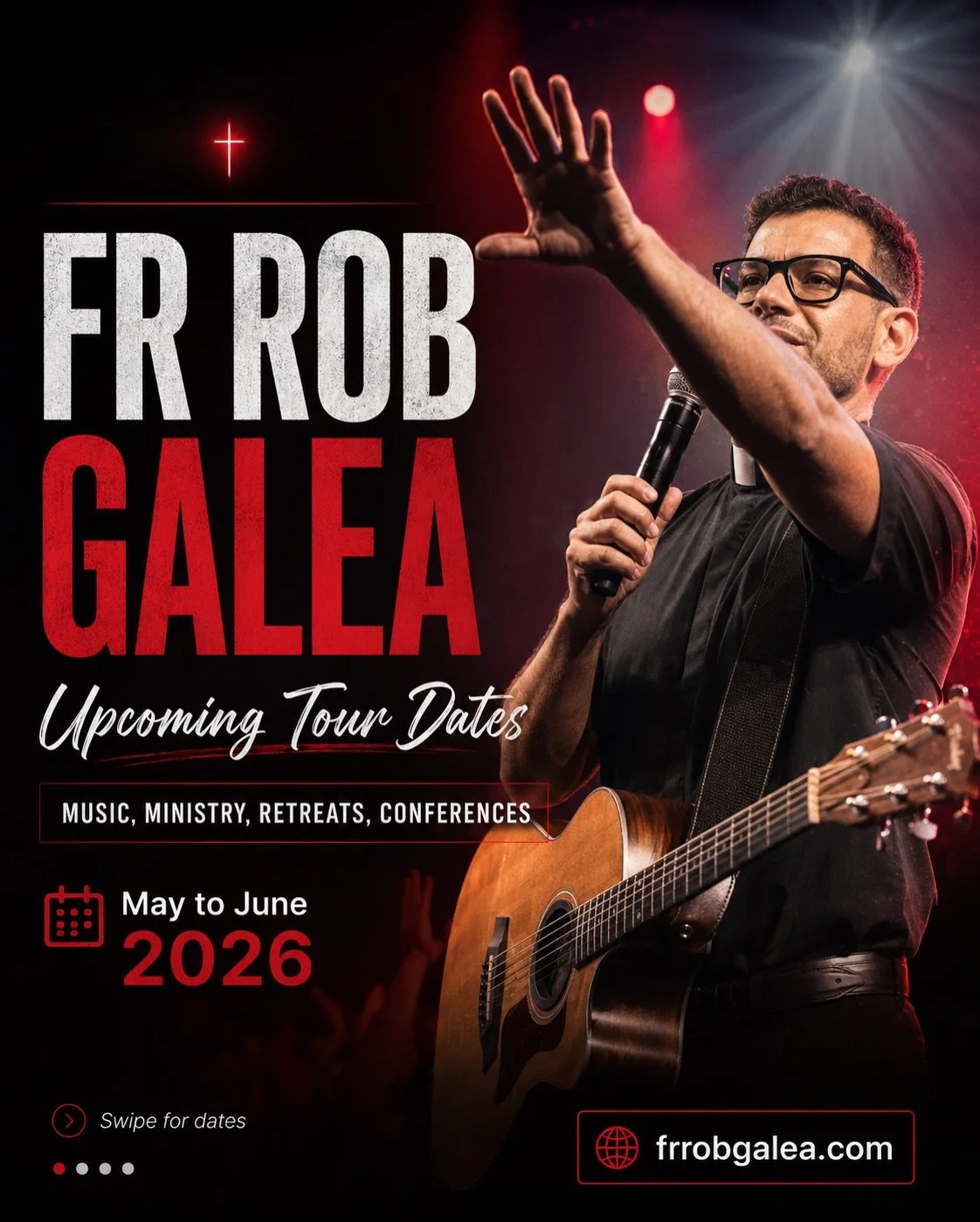 I&rsquo;ll be spending the next few months in schools, conferences, retreats, and professional development days for teachers.

It is always a privilege to share faith, music, and formation with students, staff, and communities around Australia.

Swip