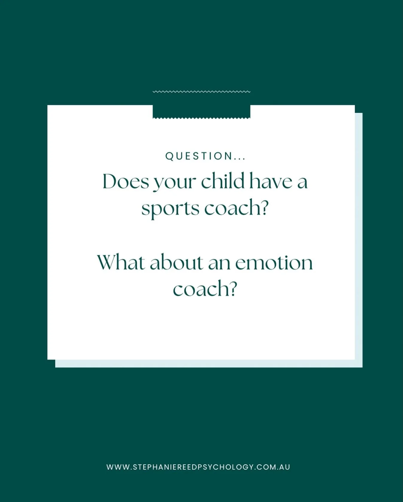 Many young people have coaches or mentors for different pursuits, such as learning a language, swimming or mastering a new sport. 

Emotional development also requires guidance. Have you considered who makes up your young person&rsquo;s emotion coach