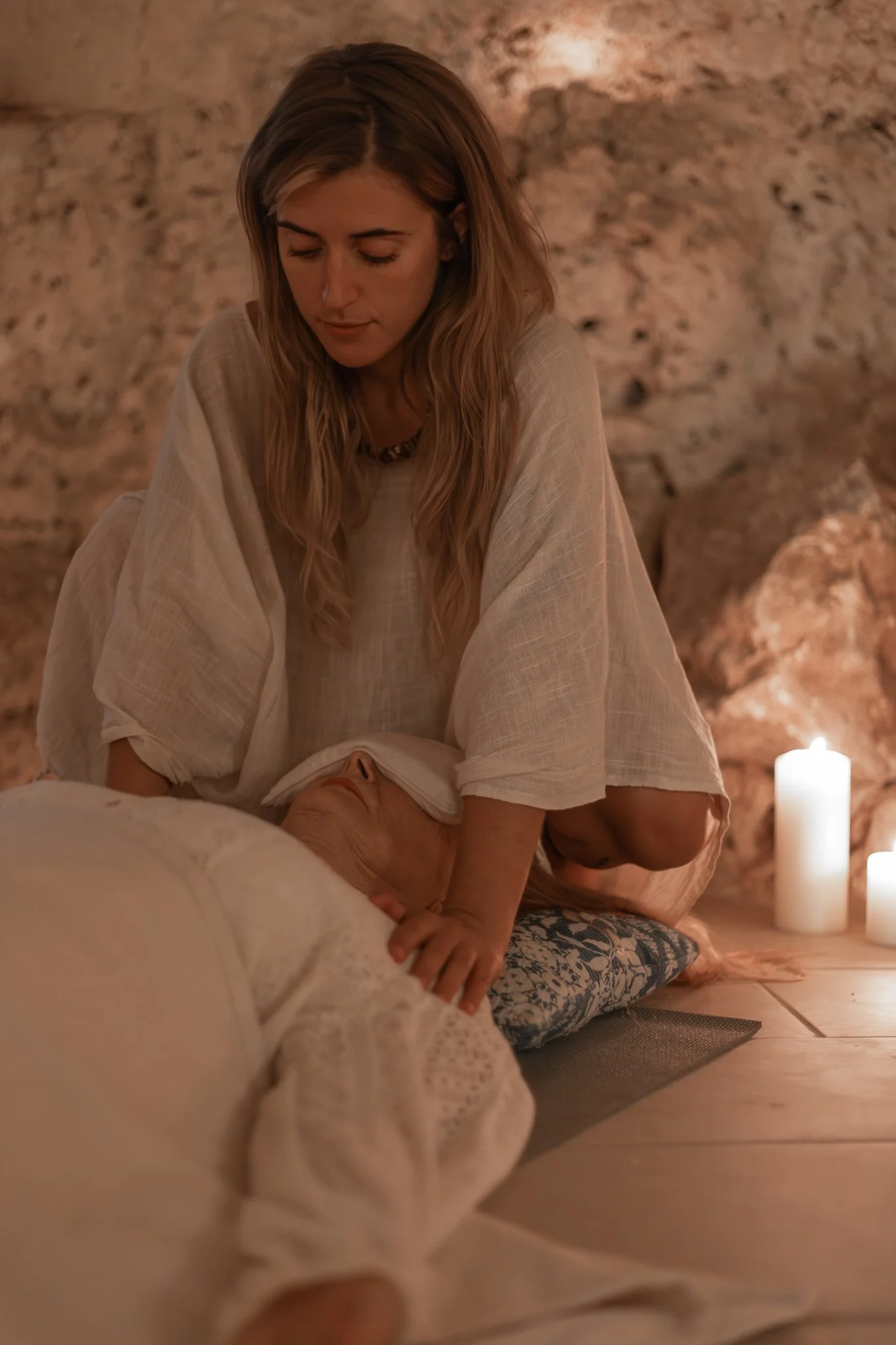 Facilitator and client at Samudra mind body reset retreat in Gozo Malta