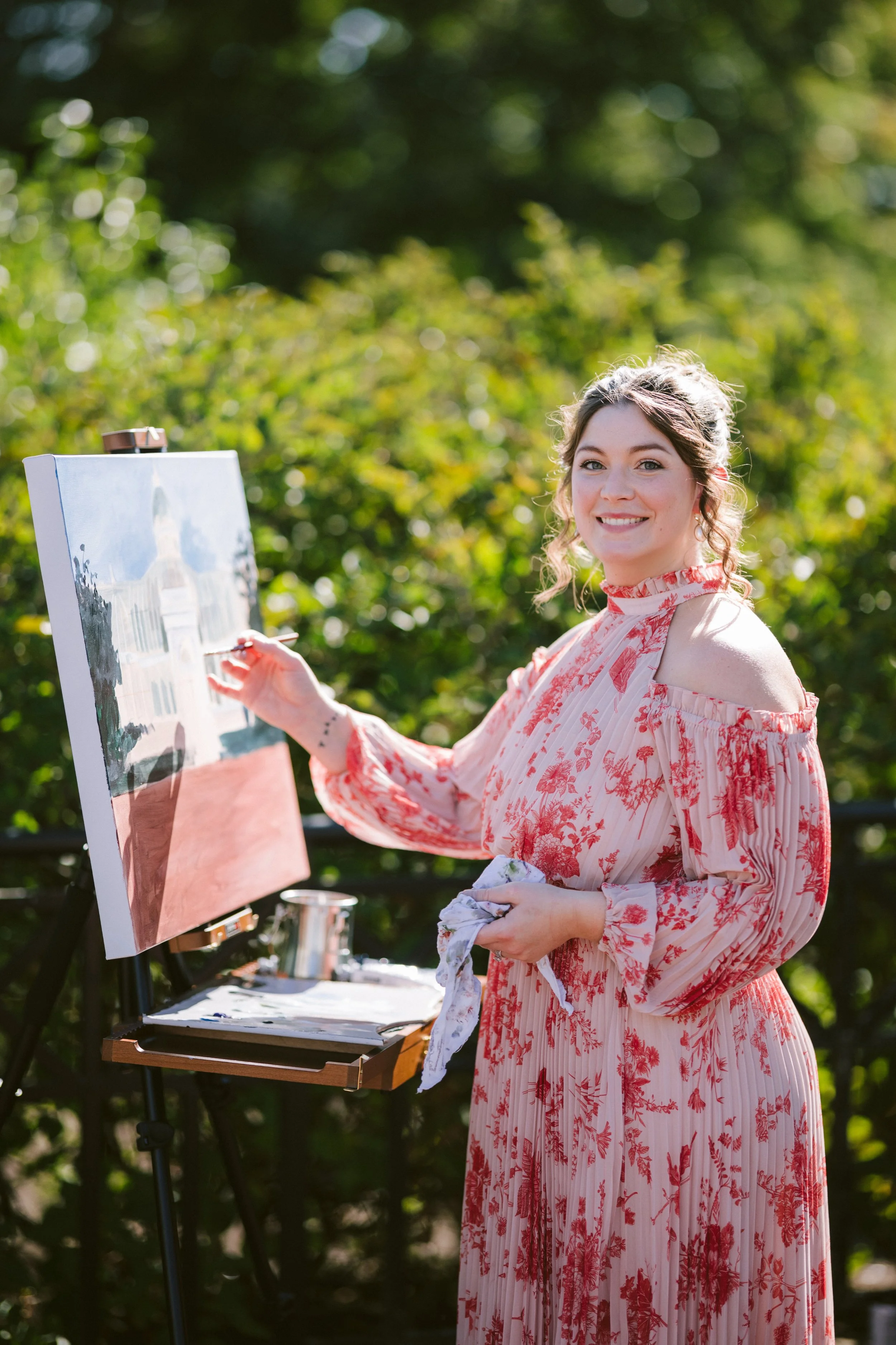 Live Wedding Painting, Franklin Conservatory, Columbus, OH
