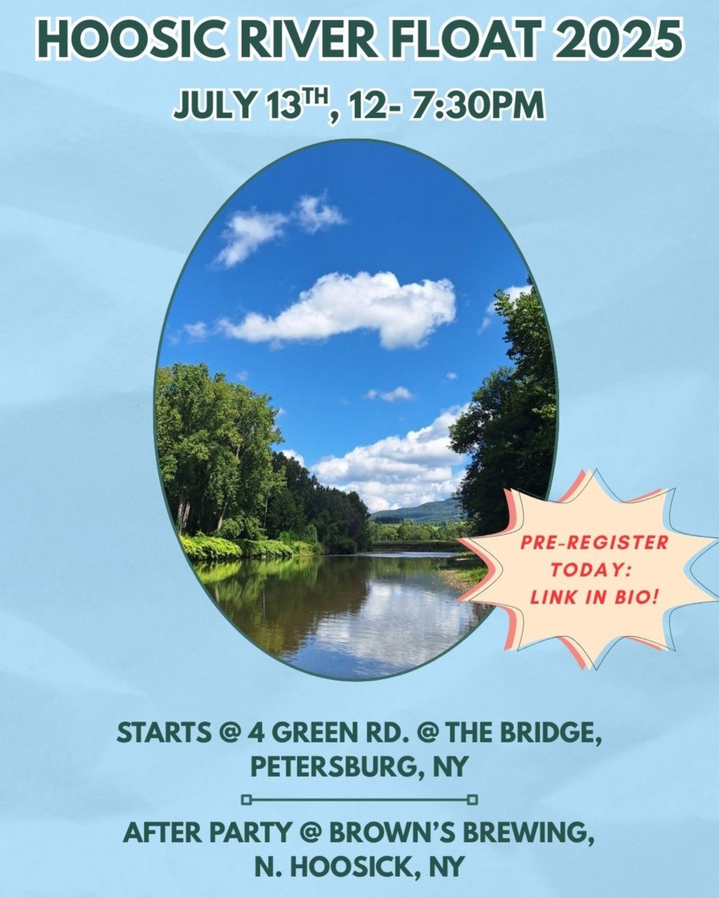 Looking for a perfect way to spend a summer Sunday? Join Hoosic River Revival on July 13 for a paddle down the beautiful Hoosic River in your favorite canoe or kayak! 
HRR is working to restore the river as a usable, vibrant natural space while impro
