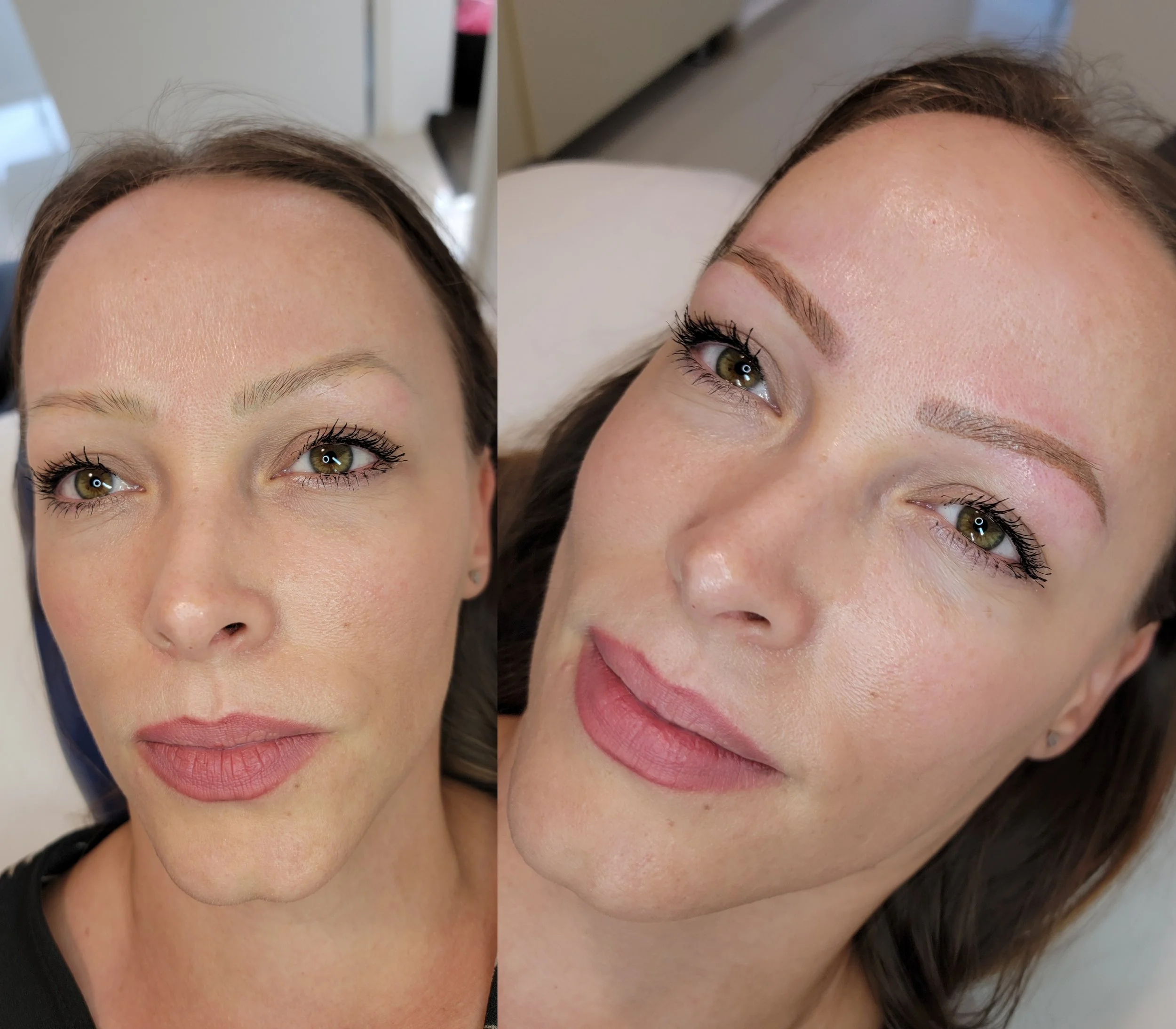 green brow tattoo natural esthetic warm