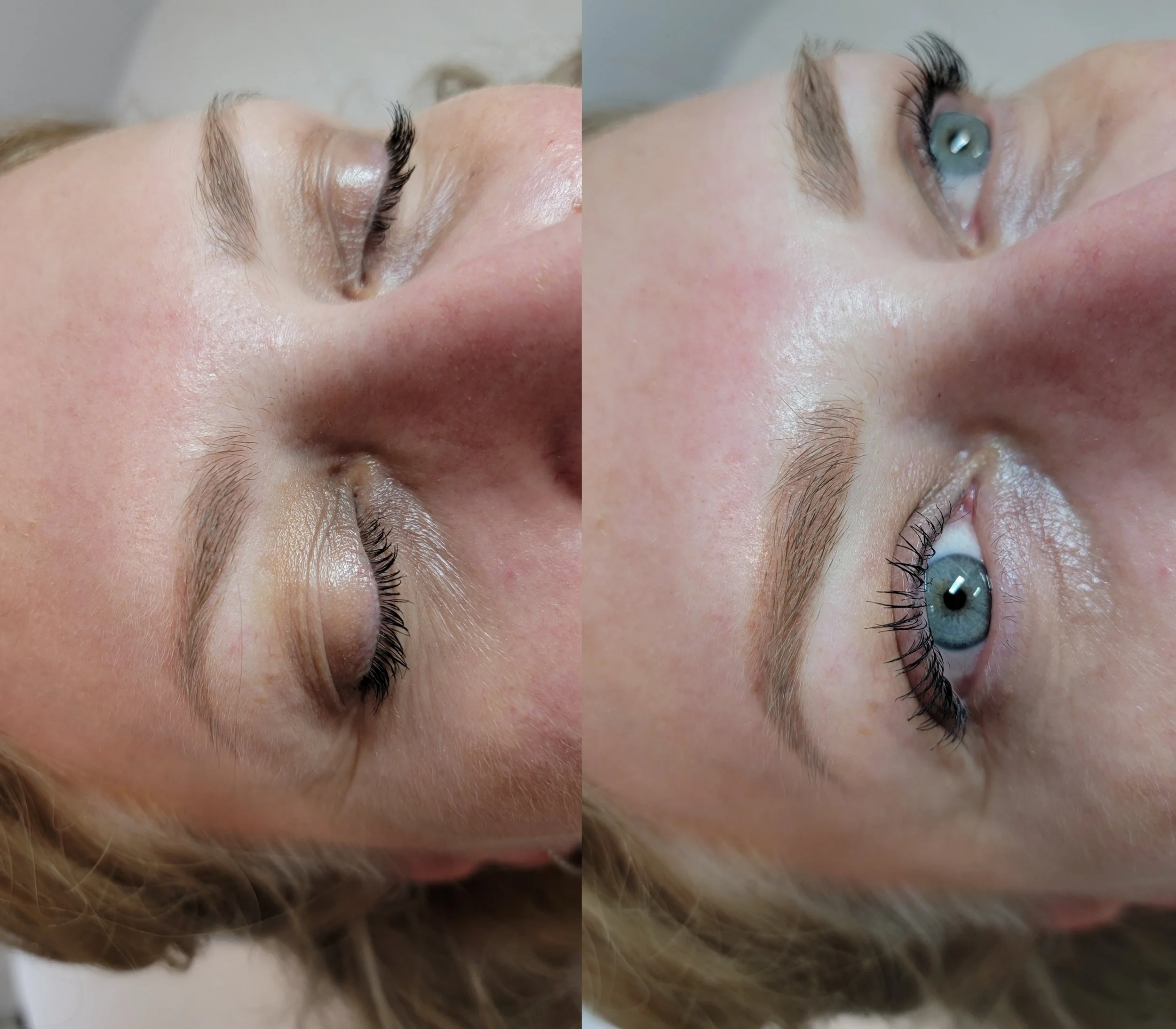 dark blonde brow tattoo