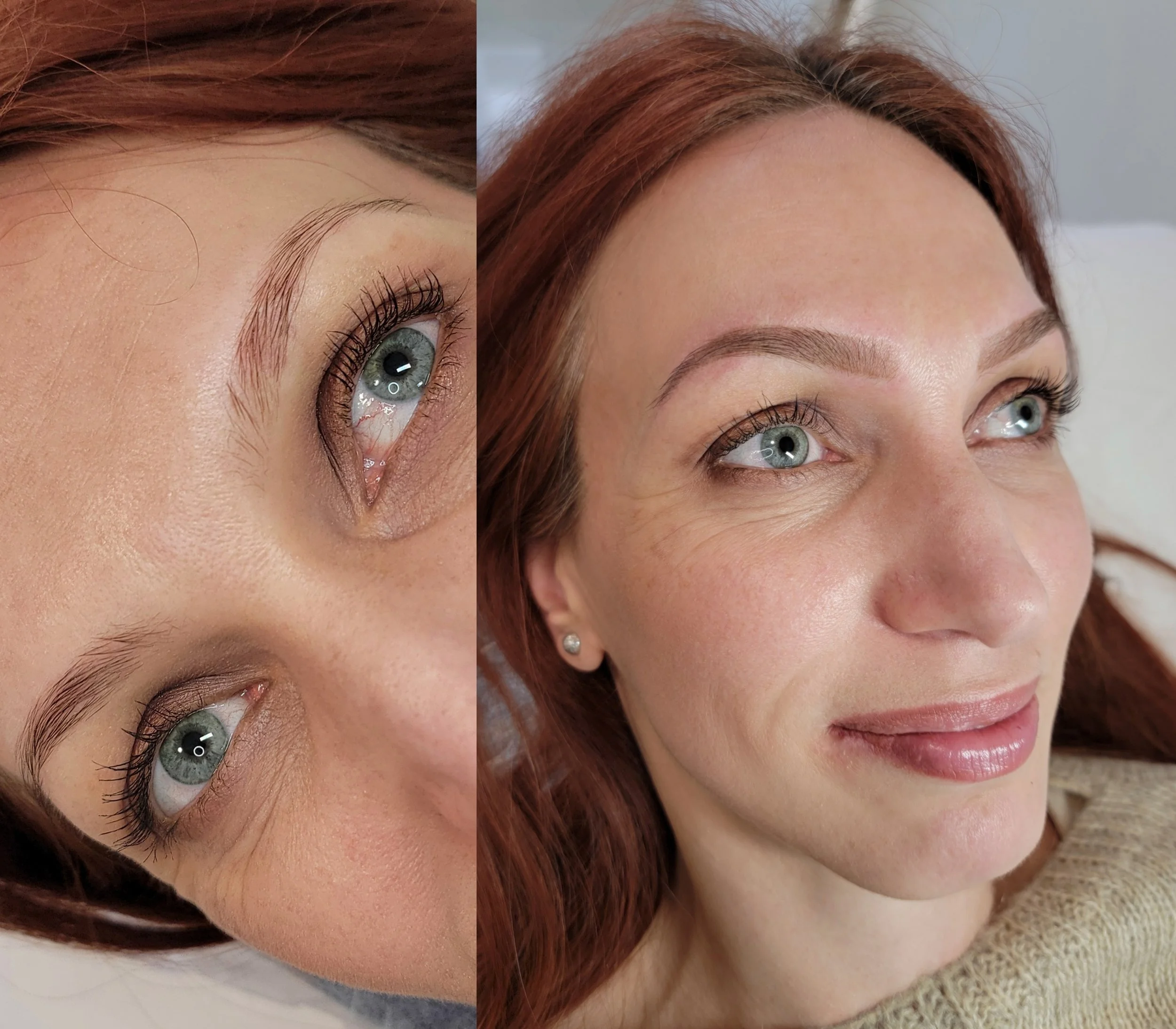 powder eyebrow redhead red hair brow tattoo naples