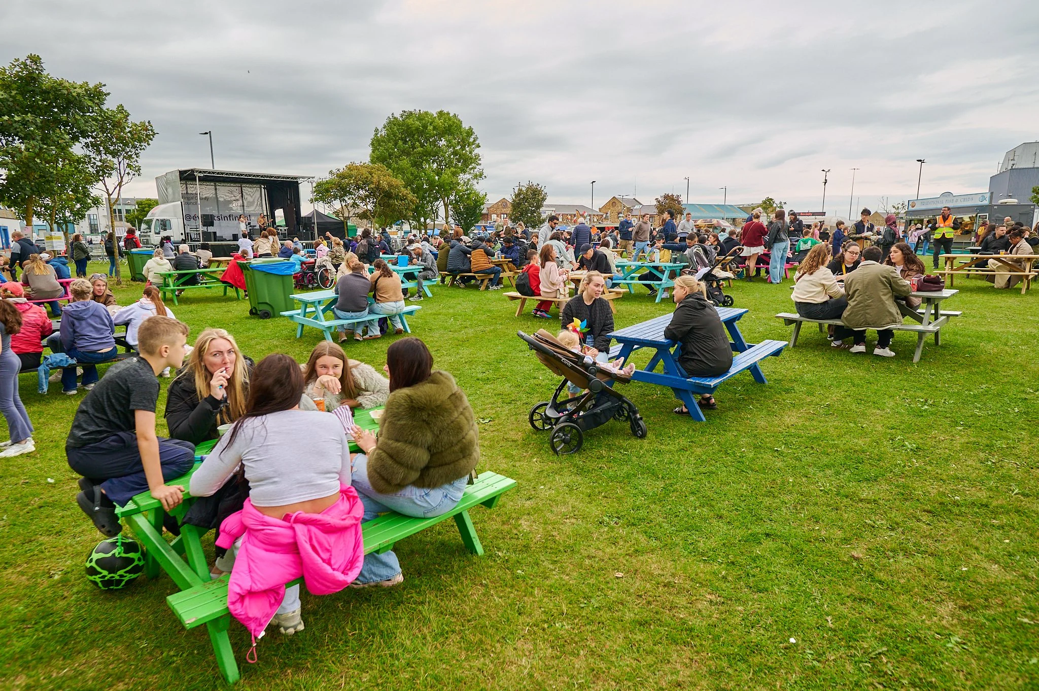 Professional event photography from the New Year’s Eve celebration in Fingal, Dublin. Capturing live performances, fire shows, street entertainment and fireworks for public events and festivals.