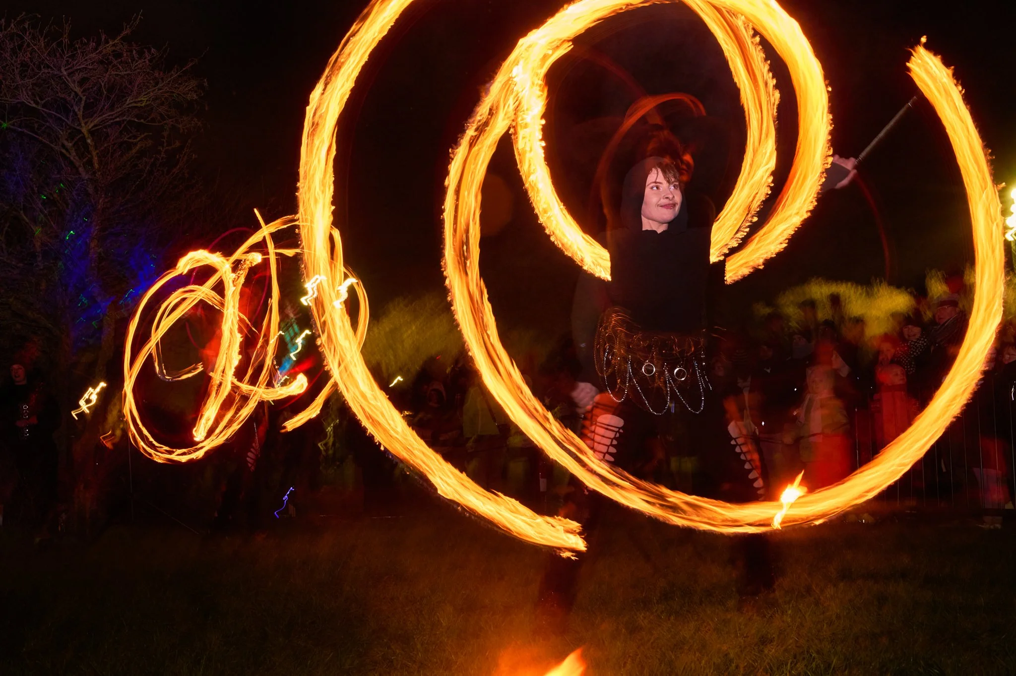 Professional event photography from the New Year’s Eve celebration in Fingal, Dublin. Capturing live performances, fire shows, street entertainment and fireworks for public events and festivals.