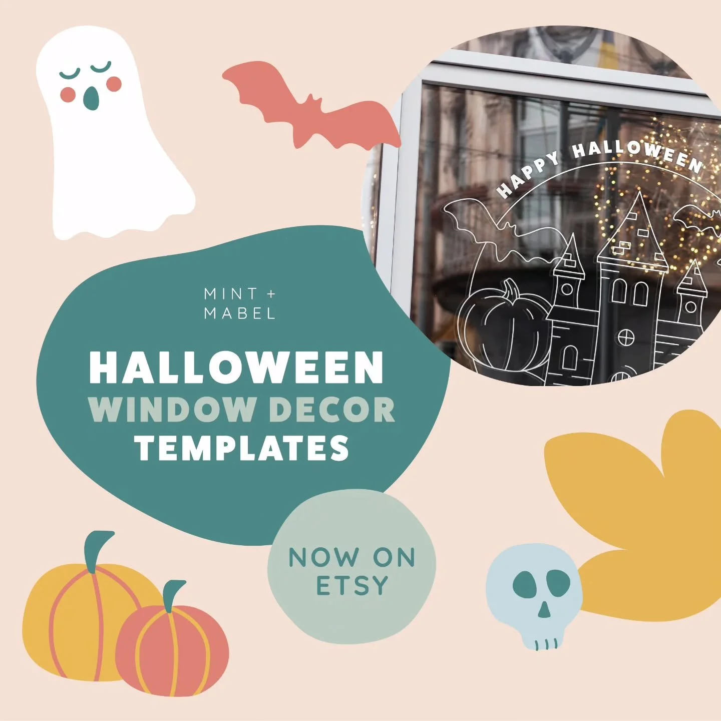 Use our templates to trace Halloween illustrations onto your windows, an easy way to make your house look extra spooky! These designs are on our Etsy shop as well as our Halloween party package - link in bio 🎃

#Halloween #decor #spooky #halloweende