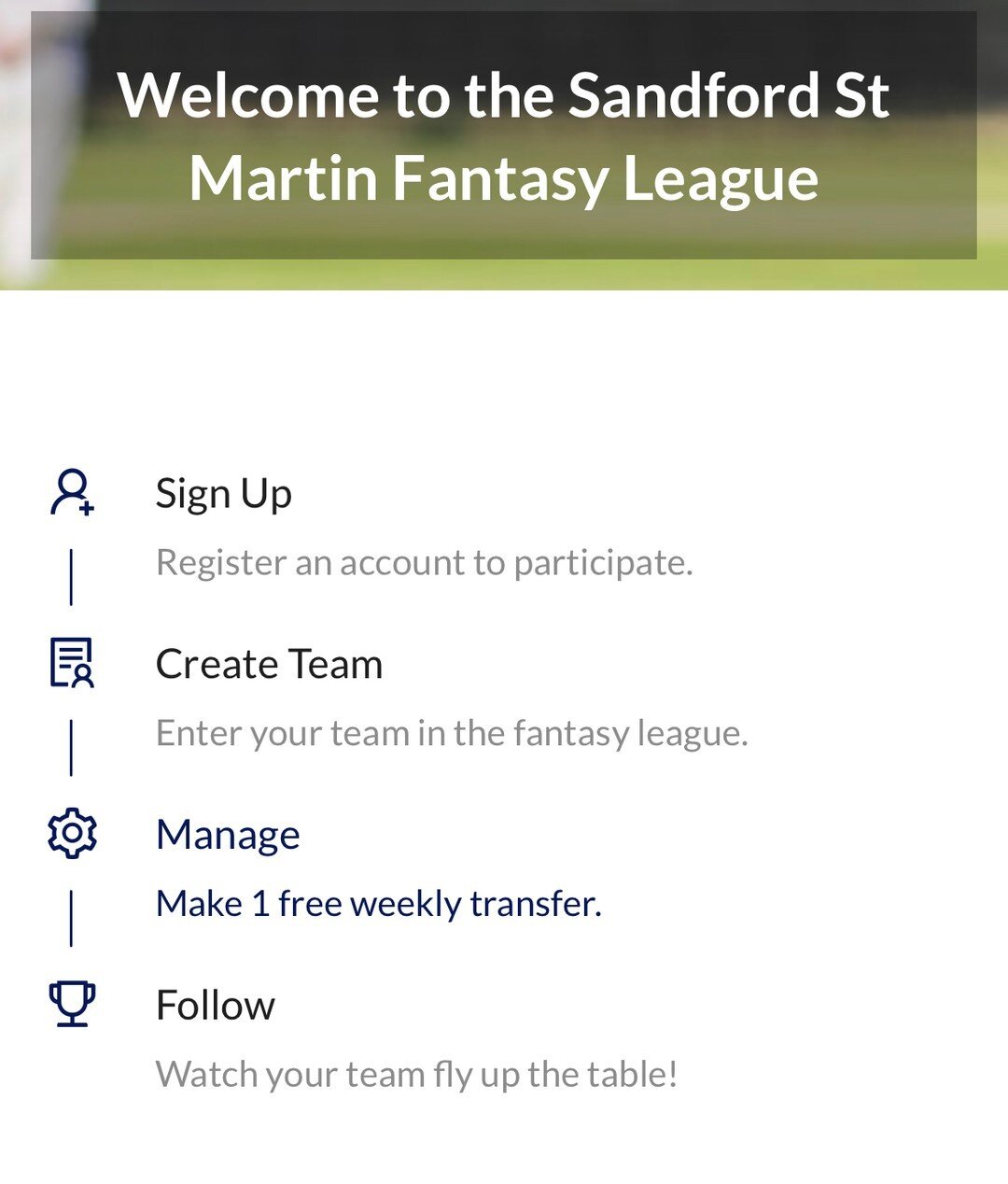There&rsquo;s a SandfordCricket fantasy league this year! 
&pound;10 entry and the winner gets 50% of the pot! Enter here http://ow.ly/aIGE50Oblcb

#sandfordcricket #sandfordstmartin #cricket #cherwellcricketleague #fantasycricket #ecb #pointsmeanpri
