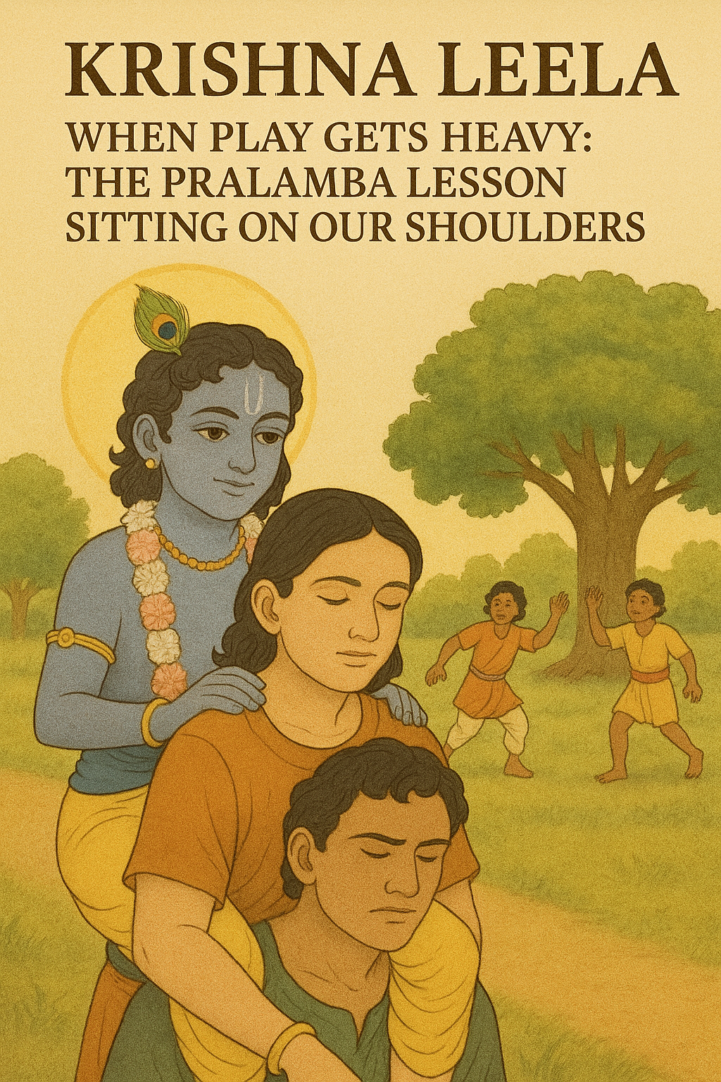 Krishna Leela: When Play Gets Heavy: The Pralamba Lesson Sitting on Our Shoulders