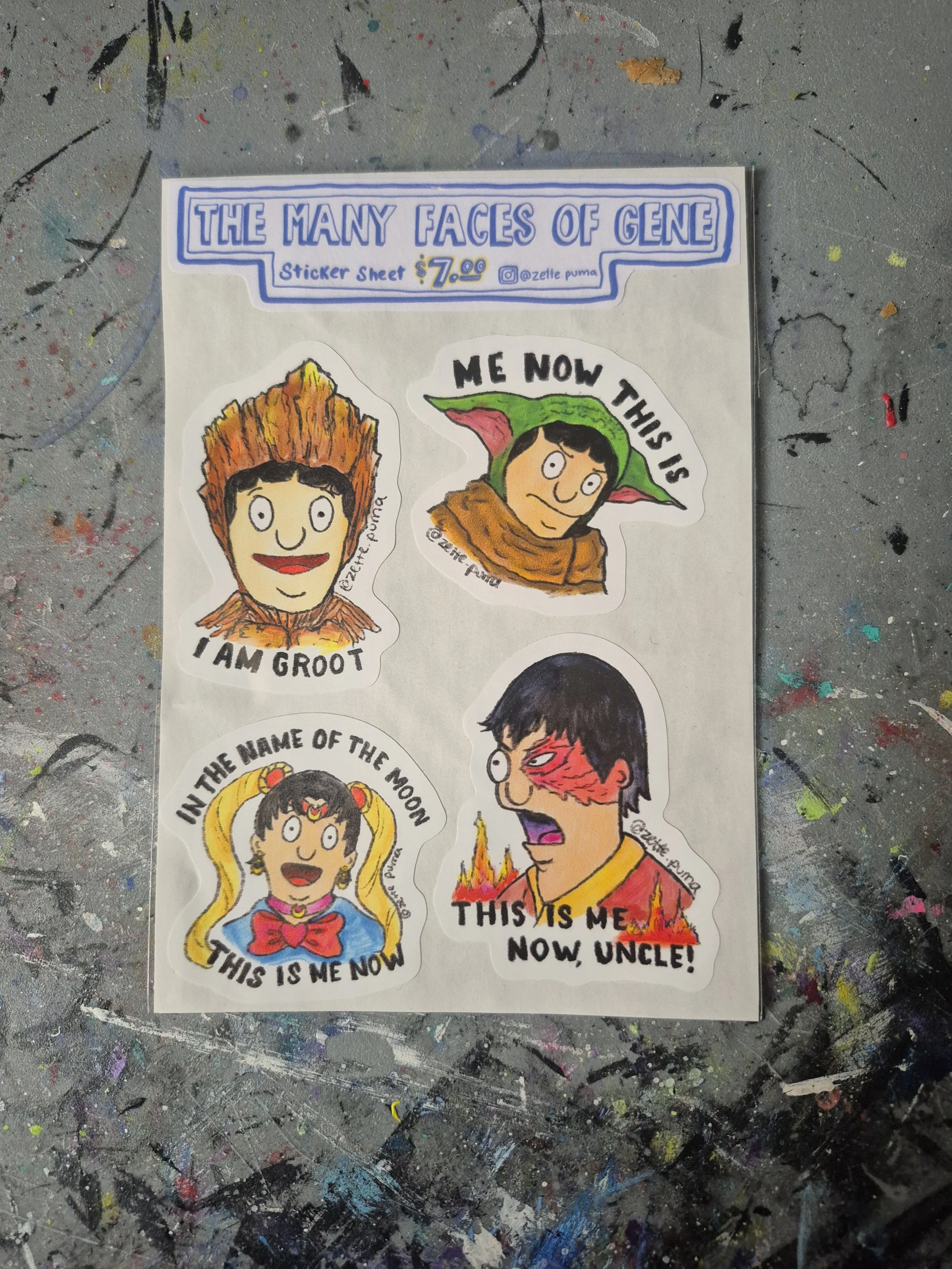 Many Faces Sticker Sheet